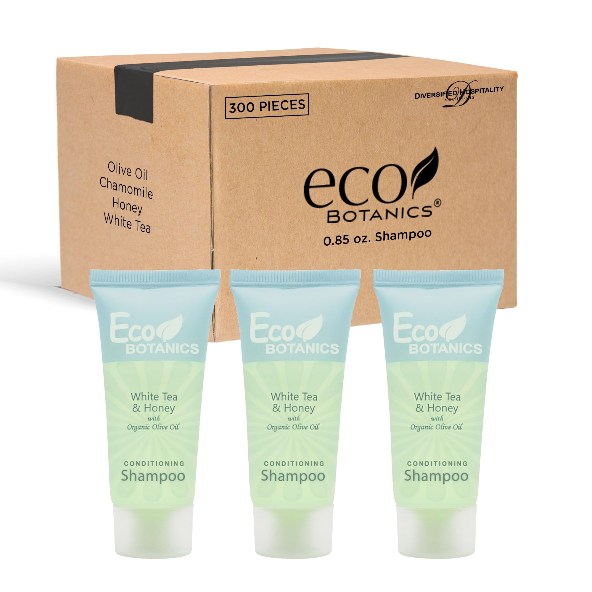 Eco Botanics Travel Size Shampoo & Conditioner Set - 0.85 oz Mini Bottles (Pack of 300) - Perfect for Hotels, Gyms, Spas & Travel Toiletries