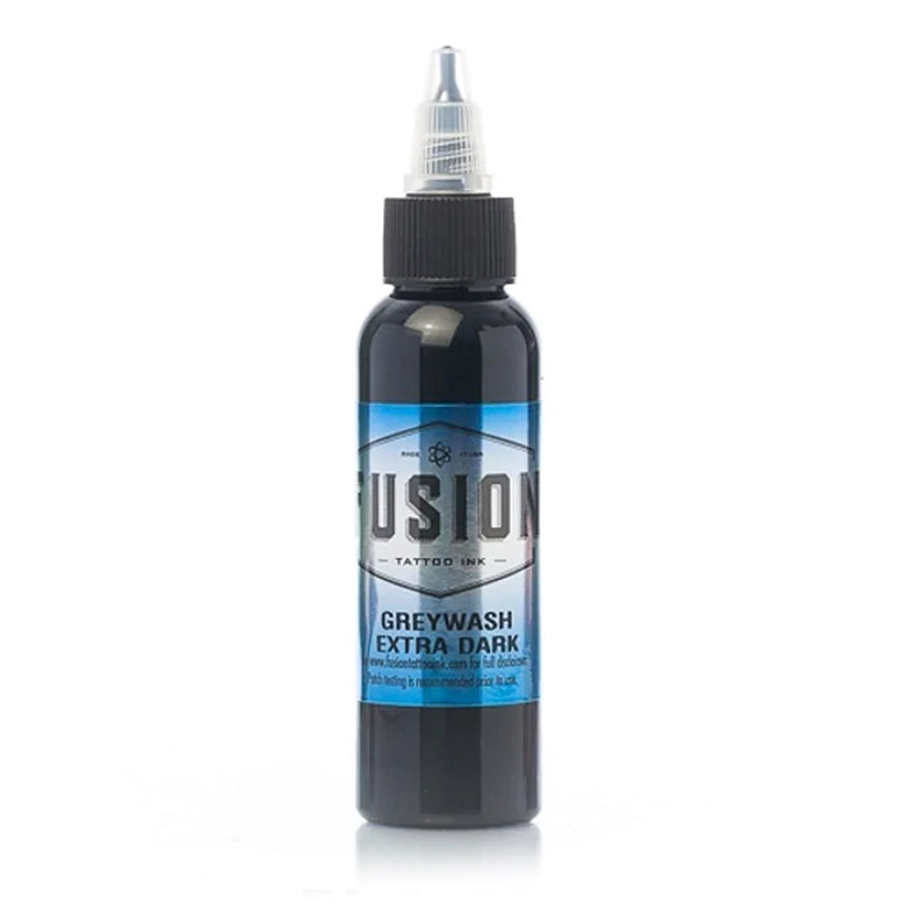 Greywash Extra Dark Fusion Tattoo Ink - Professional Tattoo Supplies for Artists - Choose Your Size - Perfect for Realism, Shading & Black & Grey Tattoos