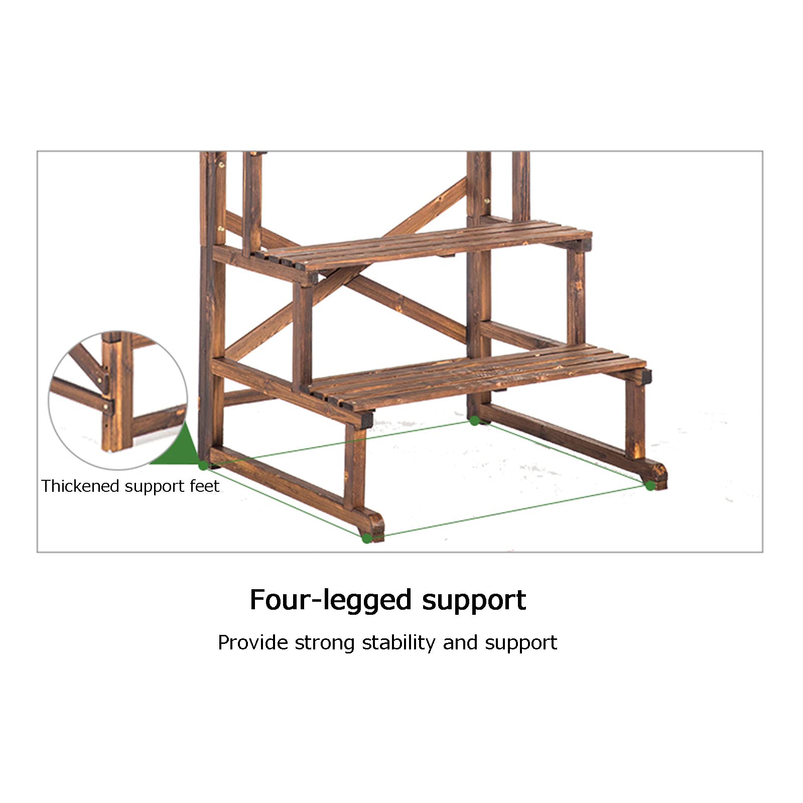 Large Wooden Plant Stand for Outdoor Garden - Freestanding Lattice Planter with Trellis for Climbing Plants, Natural Rectangular Raised Bed (96x50x172cm) - Perfect for Patio, Yard & Indoor Decor