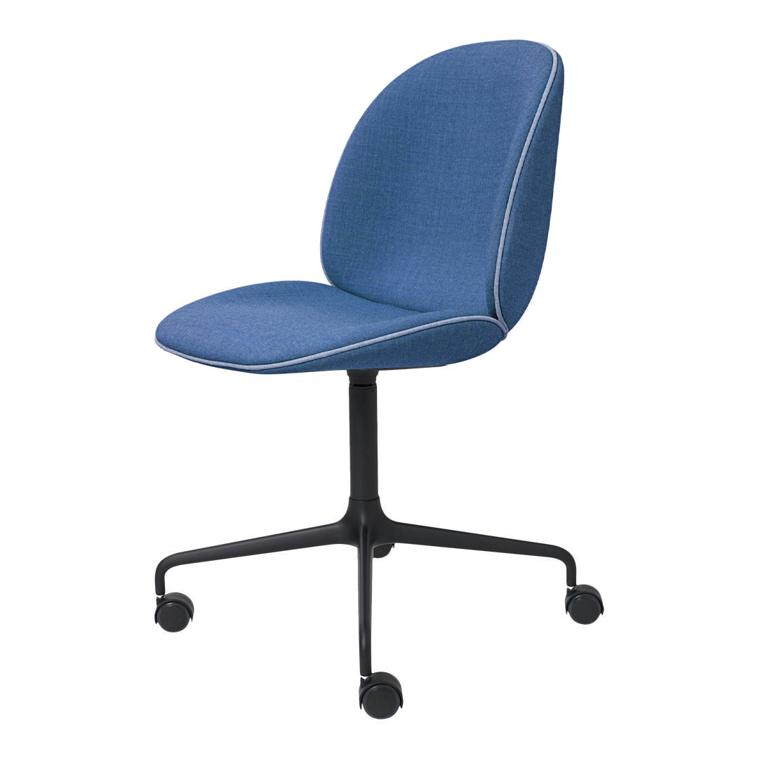 Ergonomic Beetle Meeting Chair with 4-Star Base & Smooth-Rolling Casters - Fully Upholstered Office Chair for Conference Rooms, Home Offices & Workspaces
