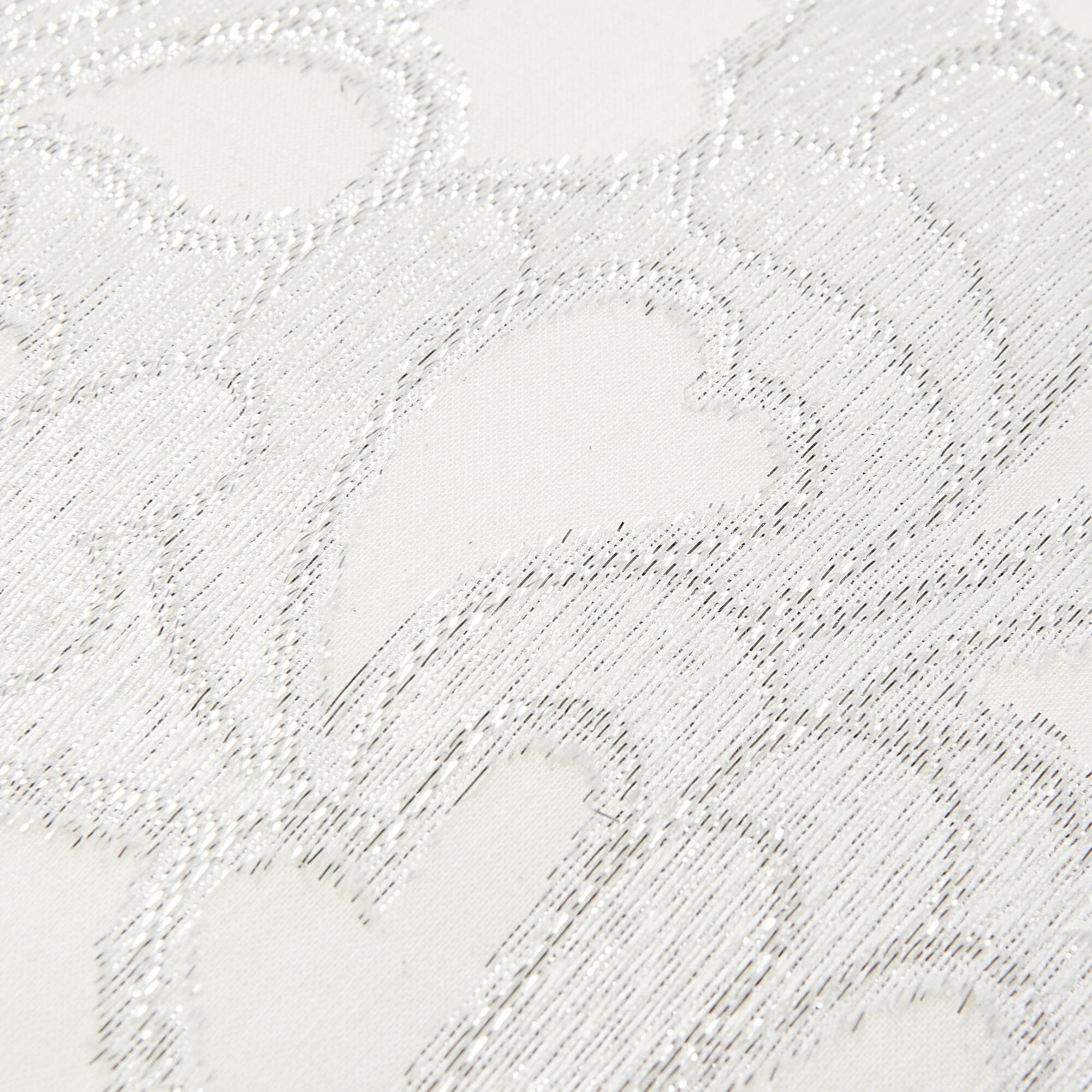 Jacquard Heart Cushion Cover 18x18 Inches White and Silver - Elegant Home Decor for Sofa, Bedroom, Living Room, Valentine's Gift