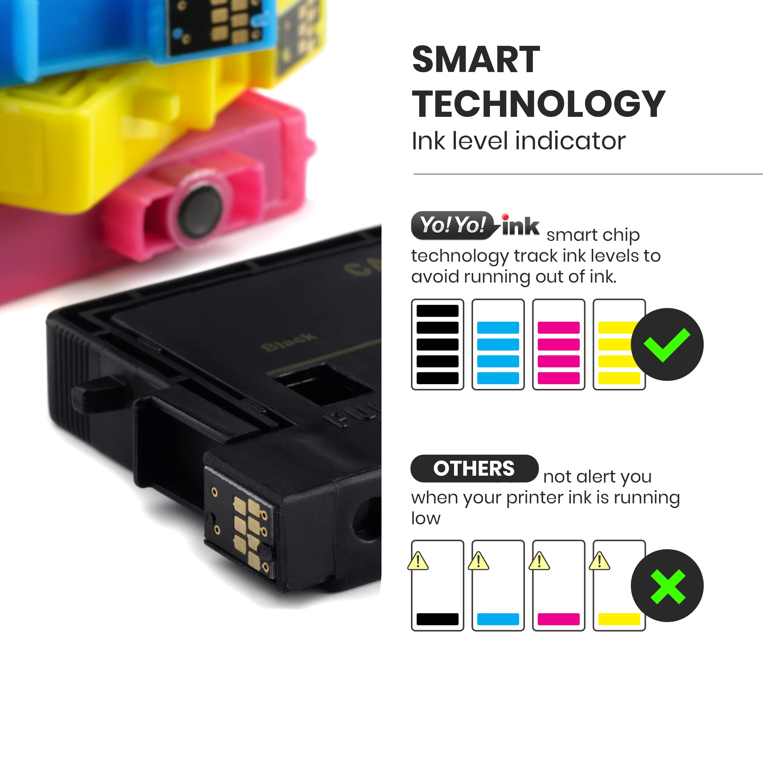 YoYoink Remanufactured HP 63 Ink Cartridge Combo Pack (1 Black, 1 Color) - Replacement for HP 63XL - Compatible with HP 3830, Officejet 4650/4652, Envy 4520, Deskjet 1112/2130 Printers - Perfect for Home & Office Printing Needs