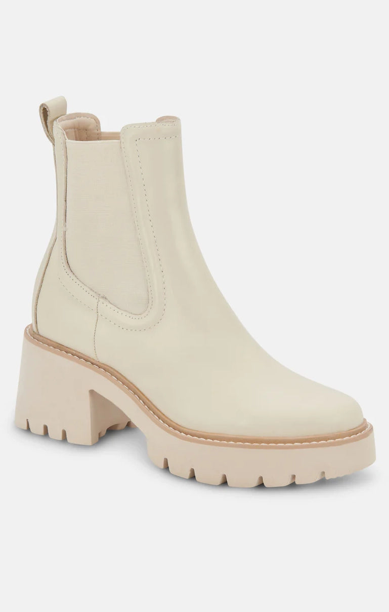 Dolce Vita Hawk H20 Bootie Women's Ankle Boots in Ivory - Waterproof & Stylish for Fall, Winter & Outdoor Adventures