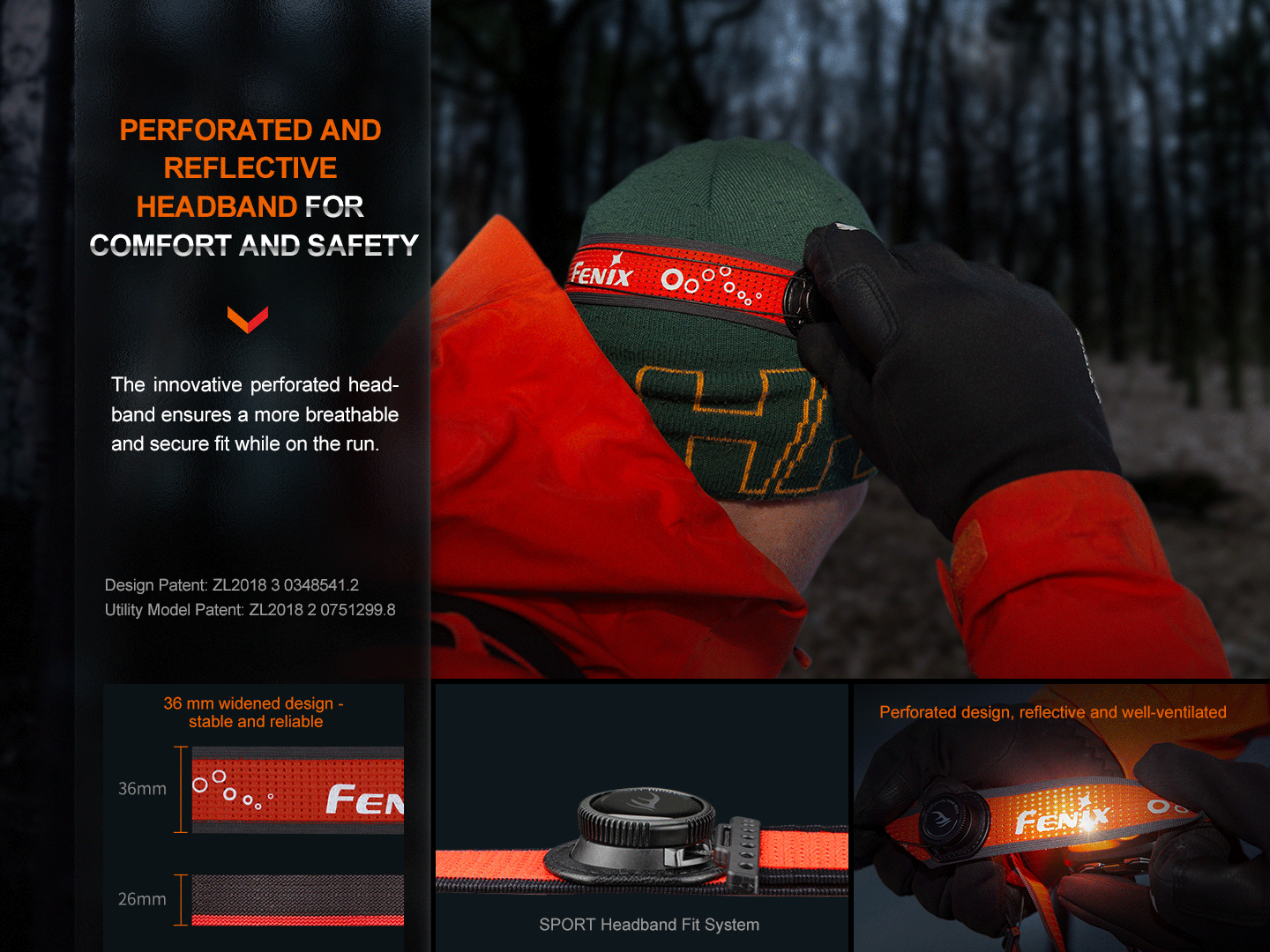 Fenix HL32R-T 800 Lumens Rechargeable LED Headlamp for Trail Running, Hiking & Camping - Waterproof Headlight with Adjustable Headband for Outdoor Adventures