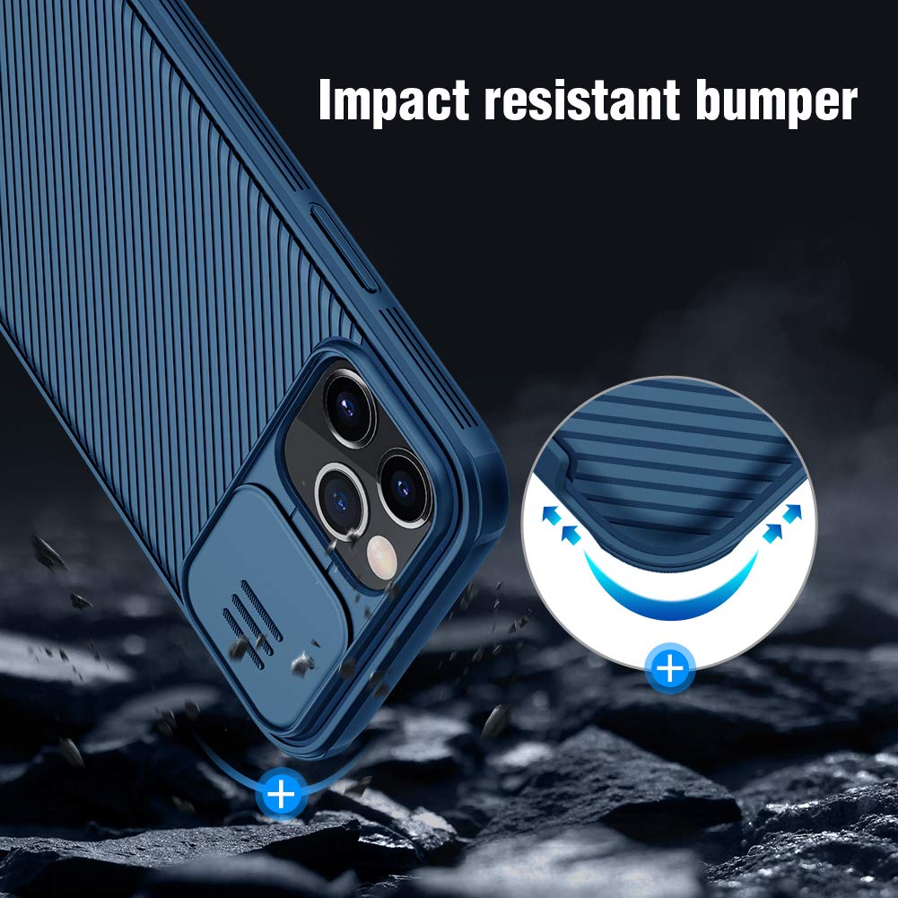 Nillkin CamShield iPhone 12 Pro Max Case (6.7 Inch) - Shockproof, Scratch-Resistant, Anti-Slip Protective Phone Cover with Camera Protection | Perfect for Outdoor Activities, Travel & Daily Use