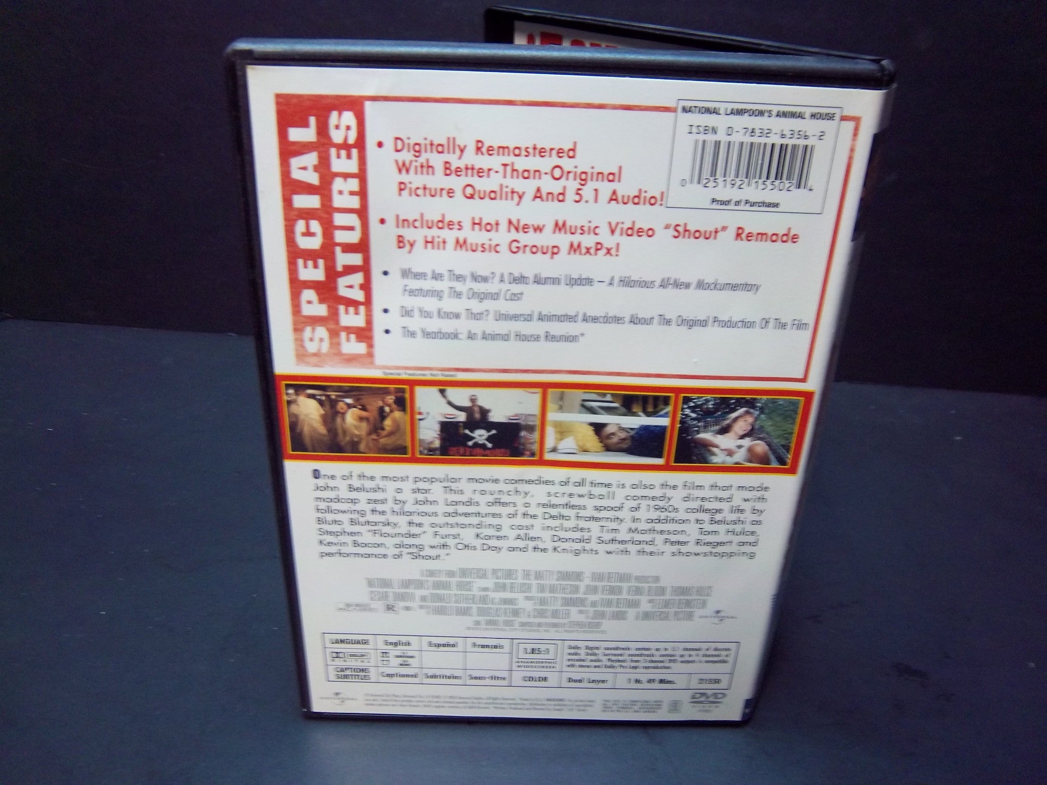 Animal House 1978 DVD (2003 Edition) - Starring John Belushi, Karen Allen & Tom Hulce - Free US Shipping - Perfect for Movie Night & Classic Comedy Collections