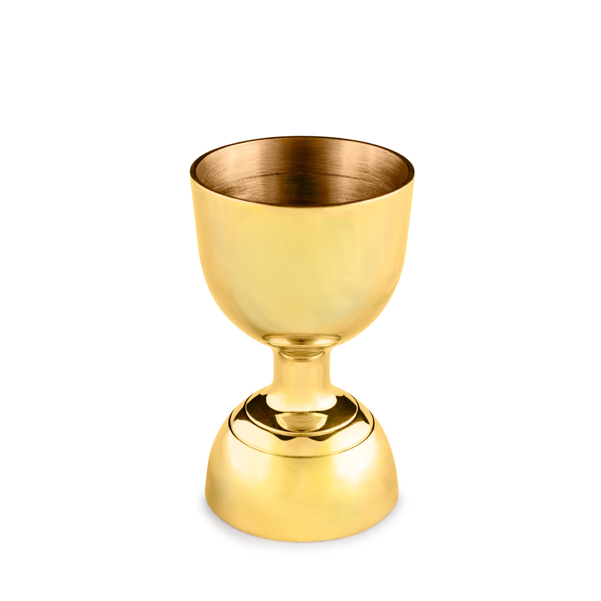 LEOPOLD® Gold Plated Banded Jigger - 25ml & 50ml Double-Sided Measuring Cup for Cocktails, Bartending, and Home Bar Mixing