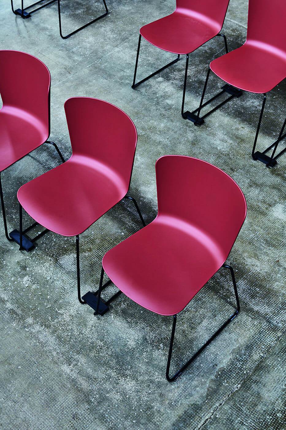 Midj Calla S M_T PP Chair - Modern Plastic Stackable Chair for Home, Office, or Outdoor Use - Perfect for Dining, Conference, and Patio Settings