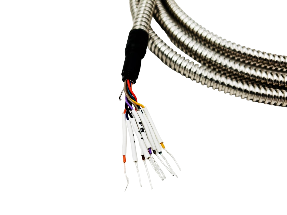 Premium 9 Pin RS232 Serial Cable Male to Male - 5 Feet Metal Armored for Industrial Equipment, POS Systems & Server Connectivity