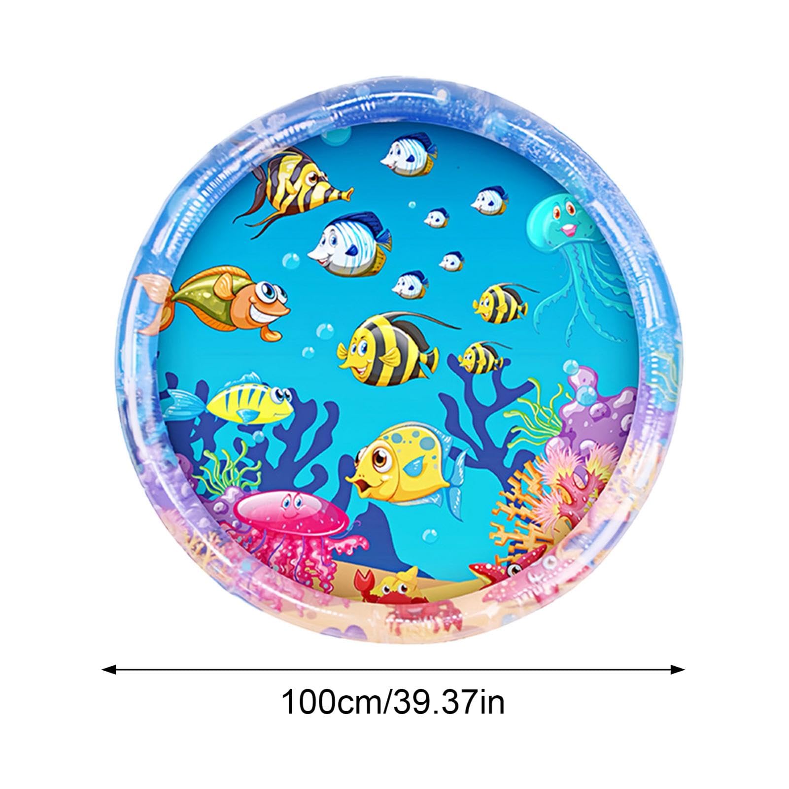 **Inflatable Baby Water Play Mat - Large Sensory Activity Center for Motor Development & Muscle Strengthening | Portable Tummy Time Mat for Infants & Toddlers | Perfect for Indoor & Outdoor Water Play**