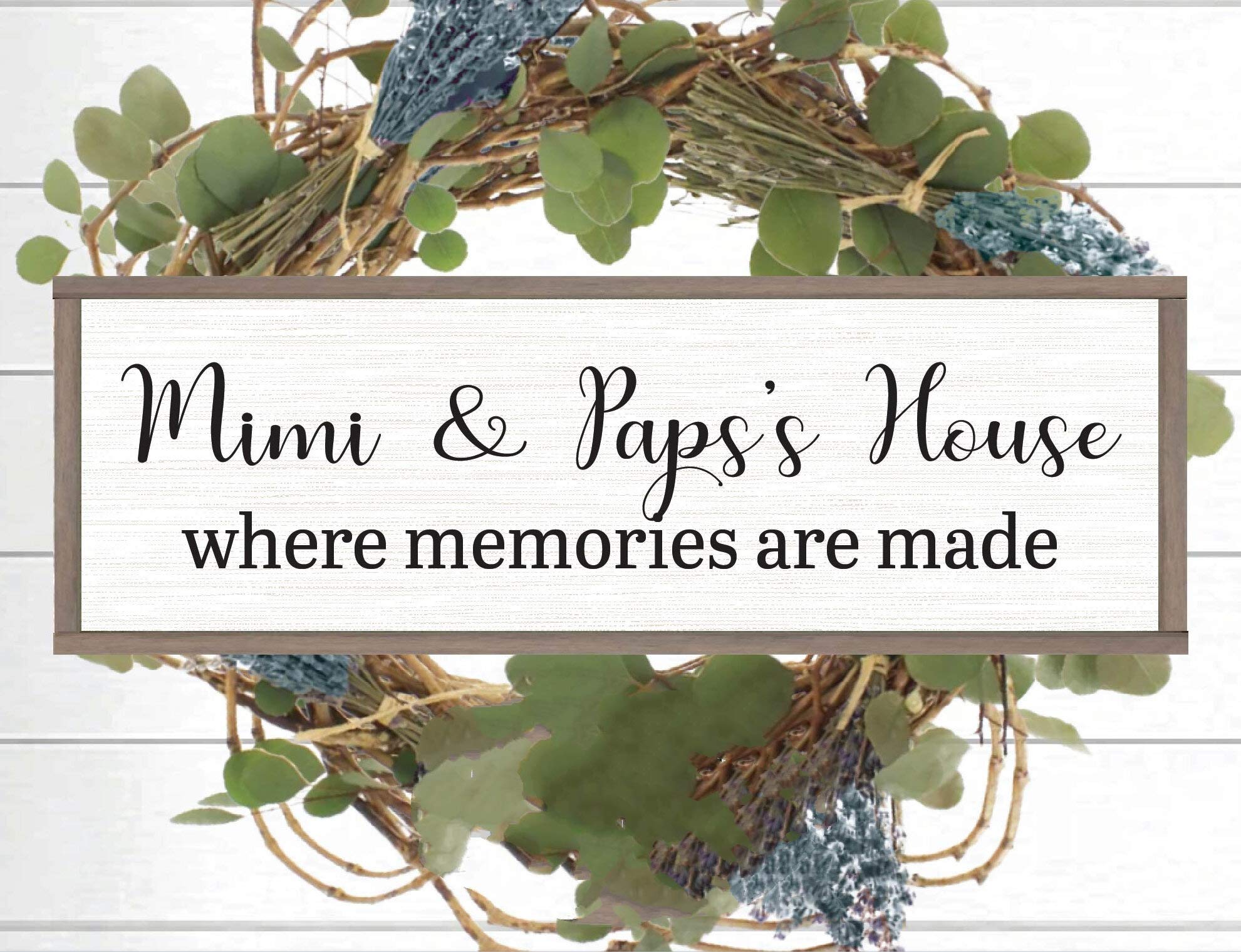 Custom Farmhouse Wood Sign - Personalized Name Memorial Plaque - Rustic Framed Wall Art Decor for Living Room, Bedroom & Entryway - Perfect for Home, Wedding & Gift Giving