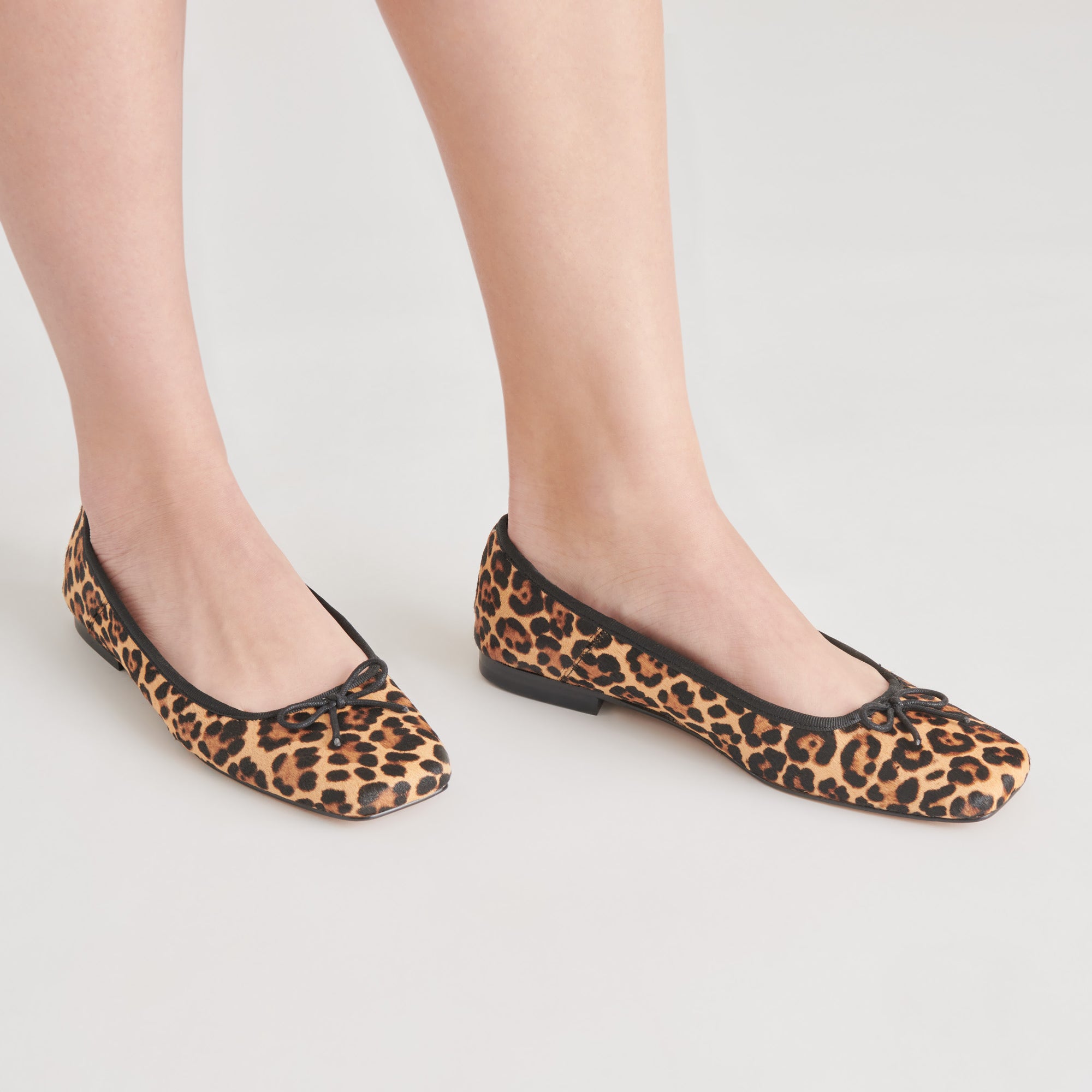 ANISA Ballet Flats - DK Leopard Calf Hair Women's Shoes | Comfortable & Stylish for Work, Travel & Casual Wear