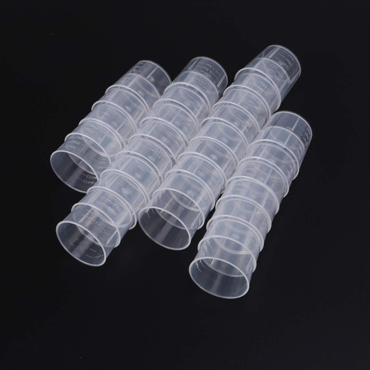 30pcs 30ml Plastic Graduated Measuring Cups - Clear Kitchen Measuring Tools for Baking, Cooking & Lab Use
