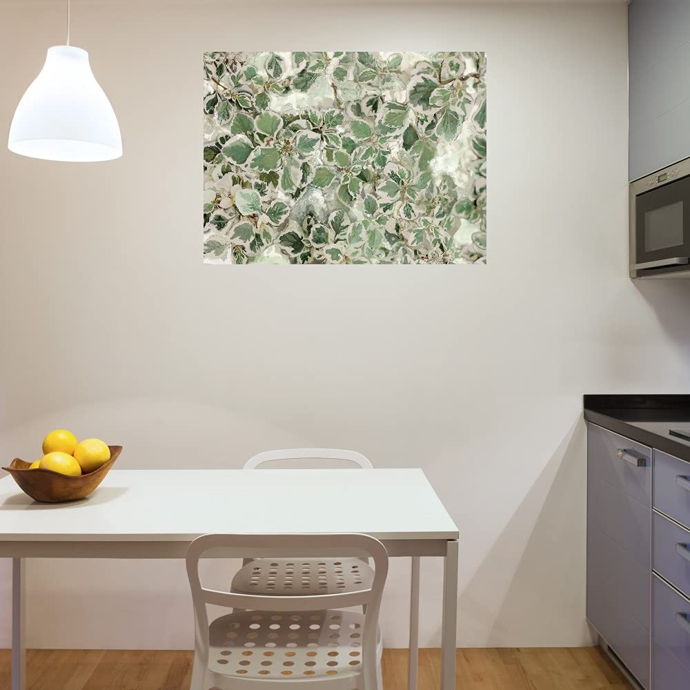Premium Les Feuilles Canvas Wall Art - Handmade Fine Art Painting for Home & Office Decor - Ready to Hang 46x35 Inch - Perfect for Living Room, Bedroom, Bathroom, Kitchen, Dining Area & Guest Rooms - Elegant Wall Decor for Modern & Classic Interiors