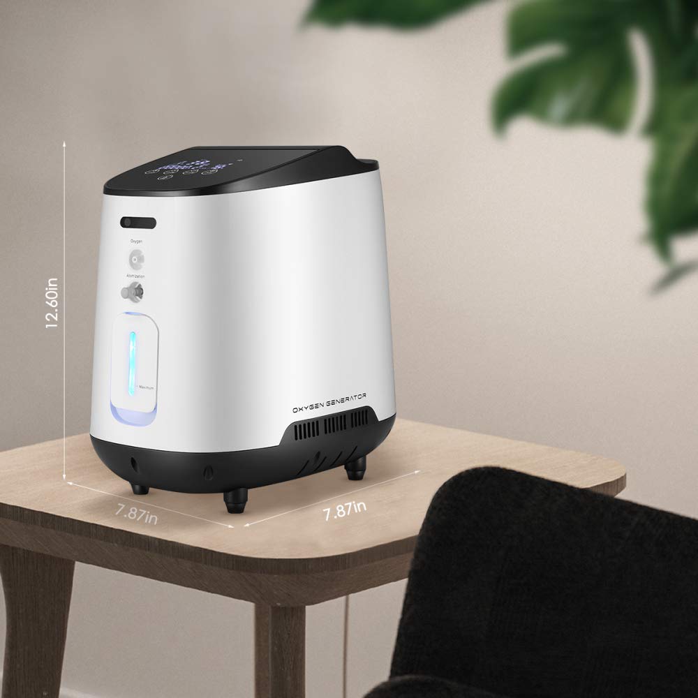 1-7 Liter Adjustable Household Oxygen Concentrator Machine for Home Use - 93% Oxygen Purity, Continuous Flow Generator - Perfect for COPD Patients, Elderly Care & High Altitude Travel