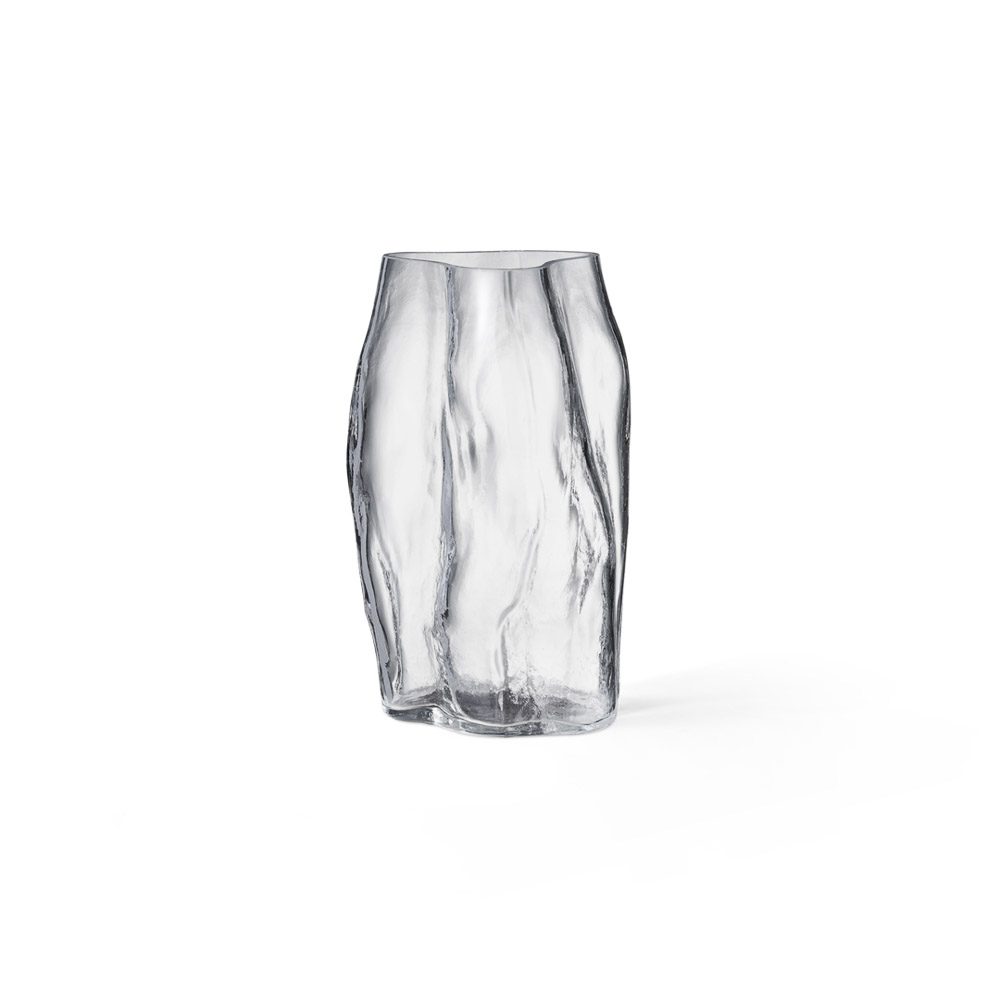 NEW WORKS Blaehr Small Clear Glass Vase - Elegant Home Decor for Centerpieces, Wedding, Dining Table & Living Room