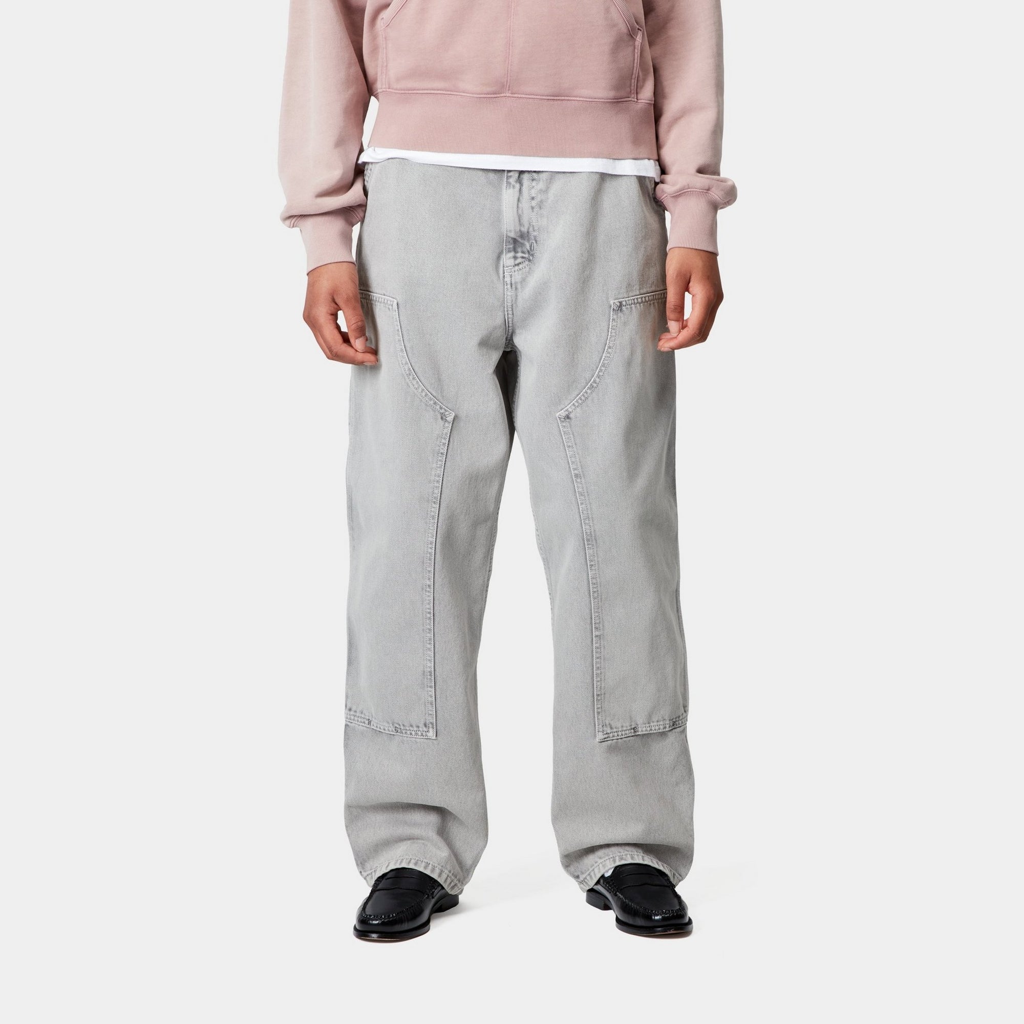 Women's Brandon Double Knee Pants - Chalk Wash Black | Durable Workwear for Construction, Farming & Outdoor Activities