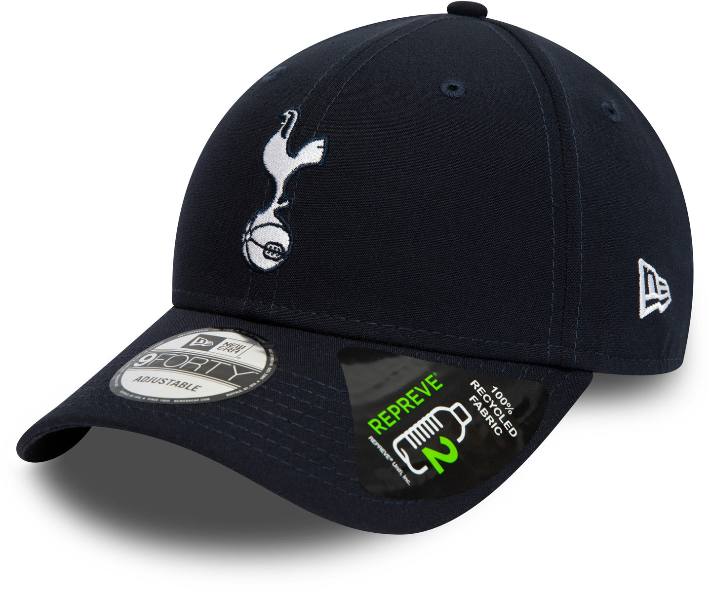 Tottenham Hotspur New Era 9Forty Adjustable Baseball Cap - Navy Blue Repreve Eco-Friendly Fabric - Perfect for Football Fans, Sports Events & Casual Wear