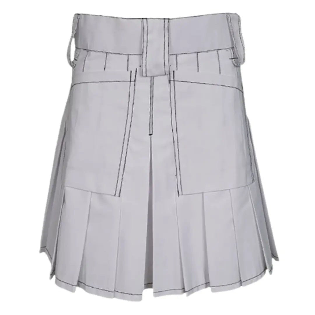Carhartt Men's White Work Utility Kilt - Durable Cotton Canvas Workwear for Outdoor Jobs, Construction & Highland Events | Perfect for Laborers, Carpenters & Scottish Festivals