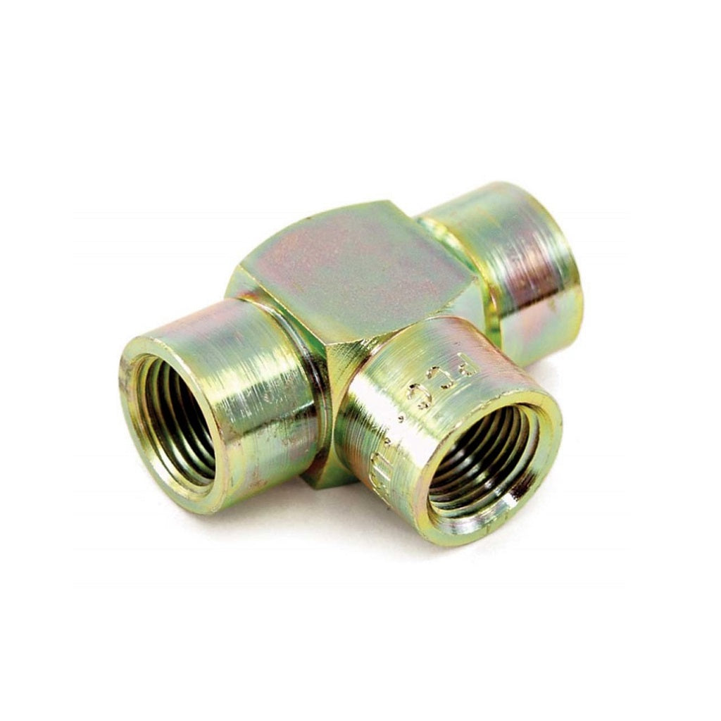 High Pressure Plated Steel Female NPT Pipe Tee - Heavy Duty Plumbing, Hydraulic & Industrial Applications