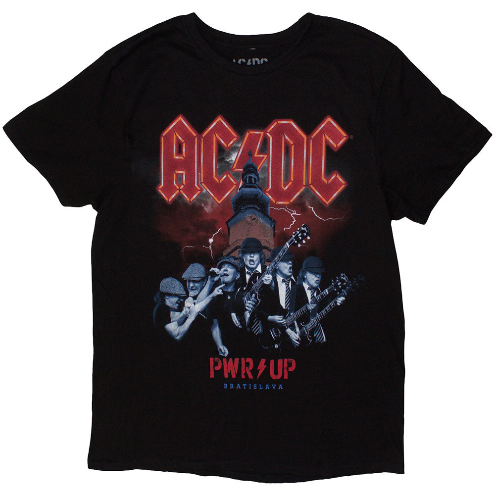 AC/DC PWR Up Bratislava 2024 Tour Vintage Rock Band T-Shirt - Official Concert Merchandise for Music Fans & Collectors