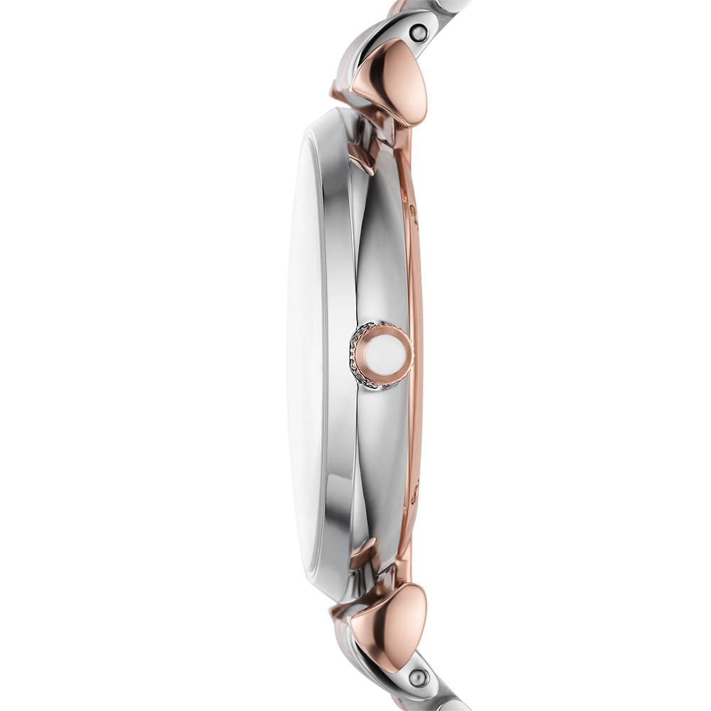 Emporio Armani Women's Watch AR11537 - 32mm Two-Hand Movement, Silver/Rose Gold Stainless Steel Case & Bracelet | Elegant Dress Watch for Business, Parties & Everyday Wear