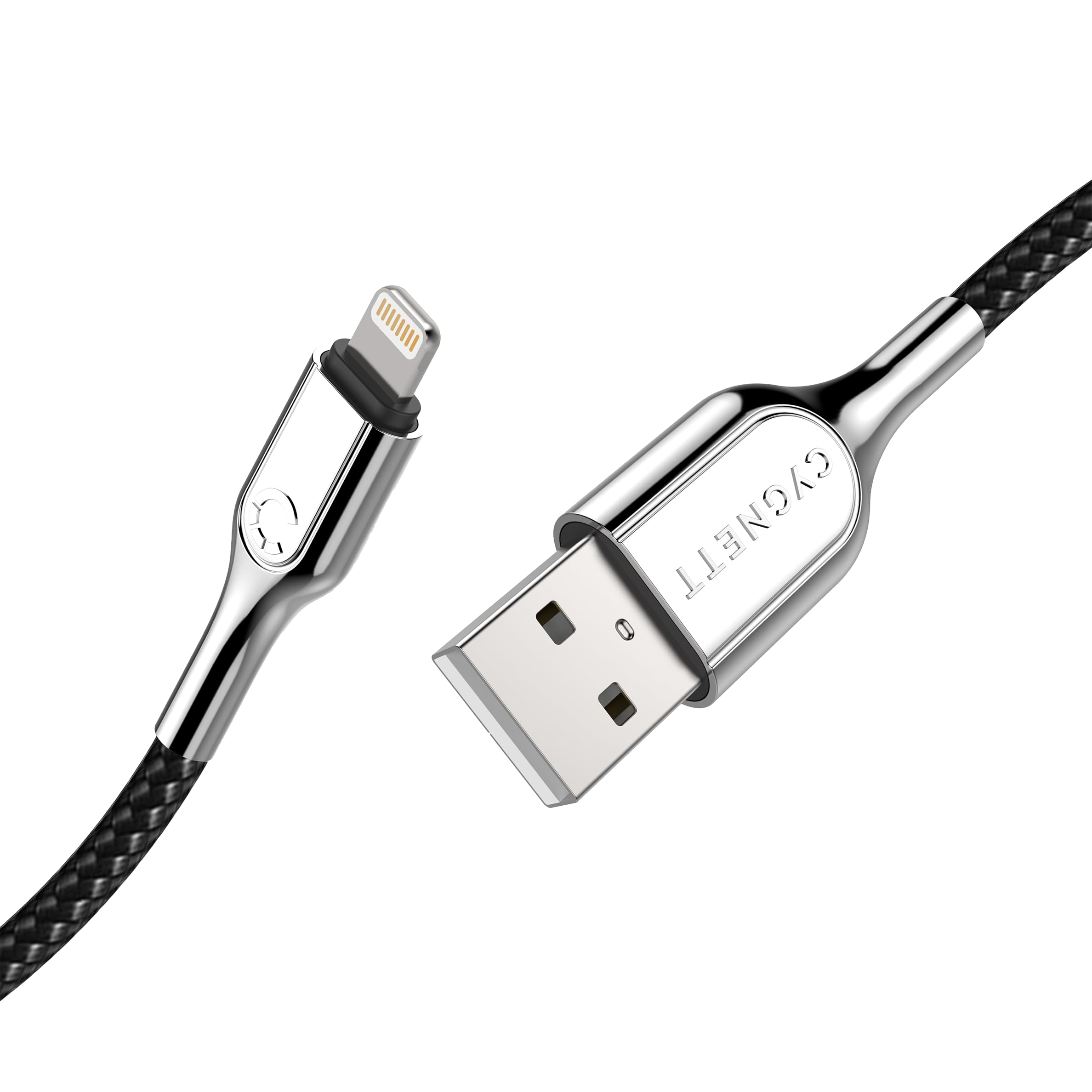 CYGNETT CY2671PCCAL 9ft Armored Lightning to USB Cable - Fast Charging & Sync for iPhone, iPad - Durable for Travel, Home, Office Use