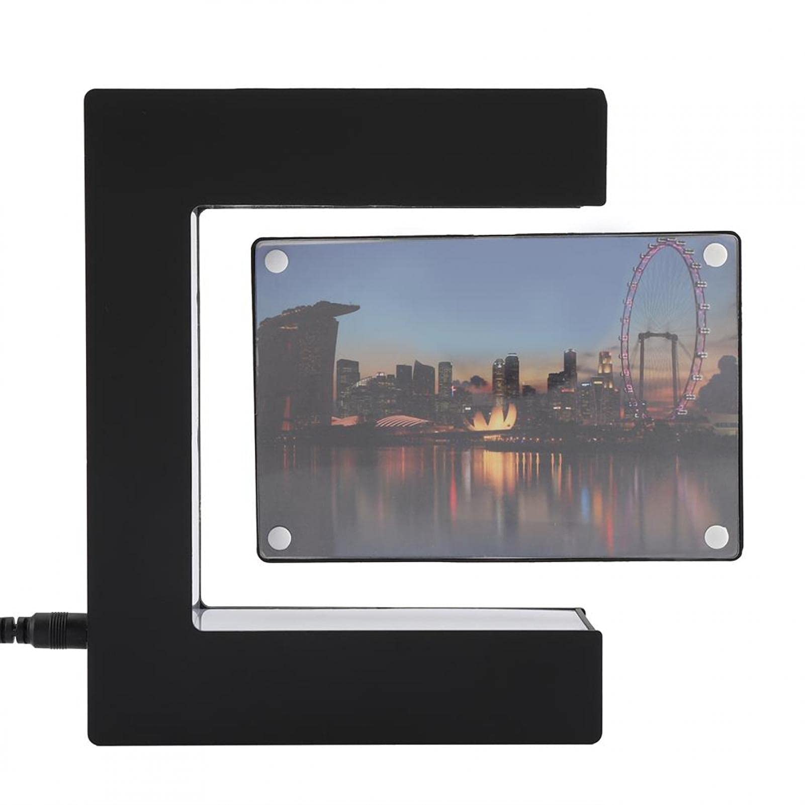 1pcs Red Heart LED Magnetic Levitation Photo Frame - Floating Collage Display for Wedding, Anniversary & Home Decor (100-240V EU Standard) - Perfect Gift for Friends, Office & Romantic Occasions
