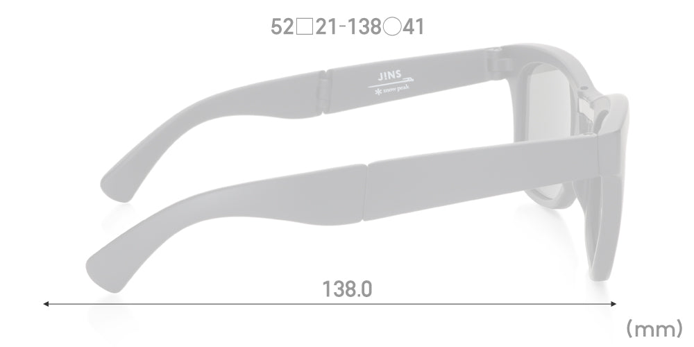 JINS x Snow Peak Folding Sunglasses U143 - Lightweight Polarized UV Protection Sunglasses for Outdoor Activities, Hiking, and Travel