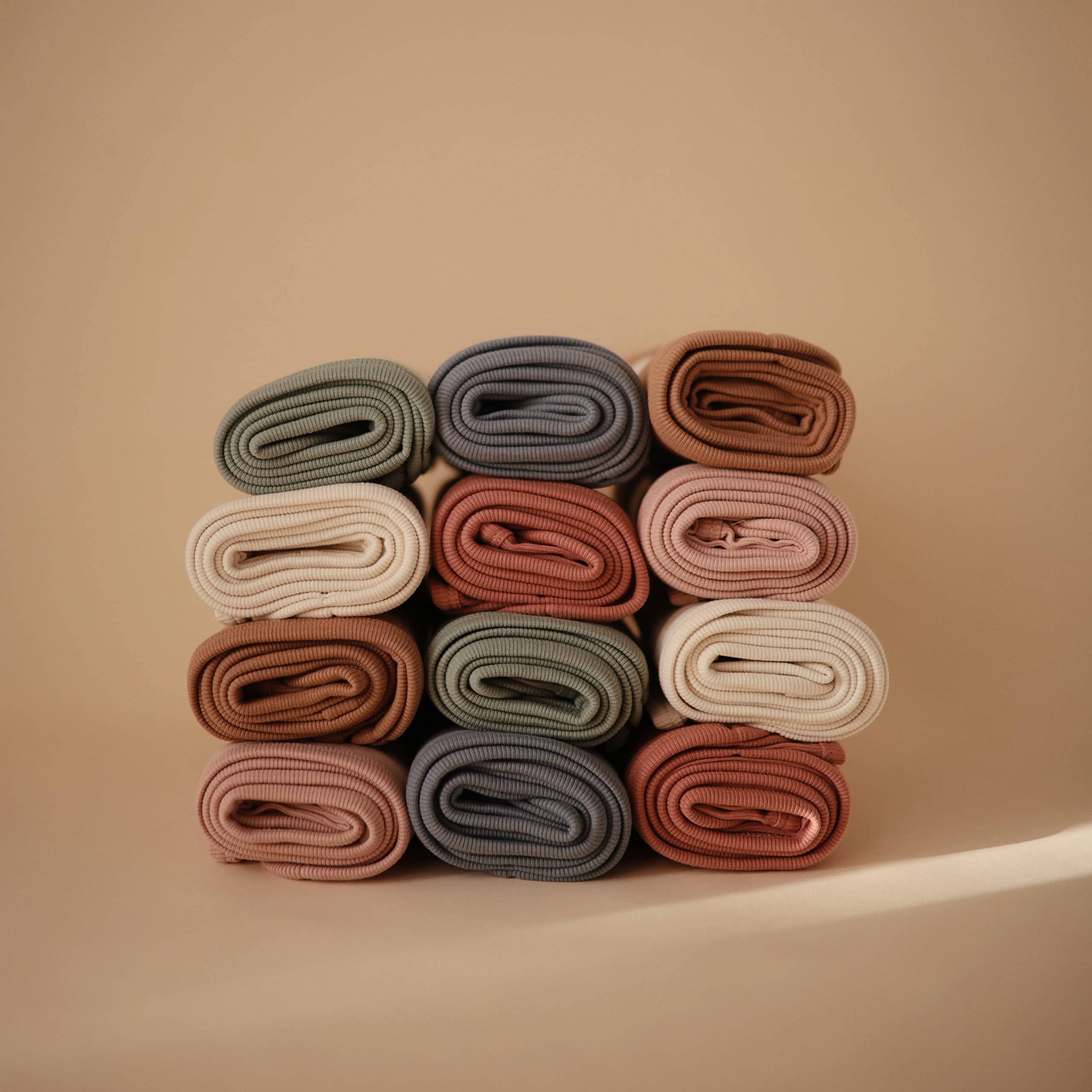 Mushie Ultra Soft Baby Blanket - 100% Cotton & Elastane Ribbed Receiving Blanket for Newborns | 35x35 Inch Swaddle & Stroller Cover | Perfect for Nursery, Travel & Photo Shoots (Blush Pink)