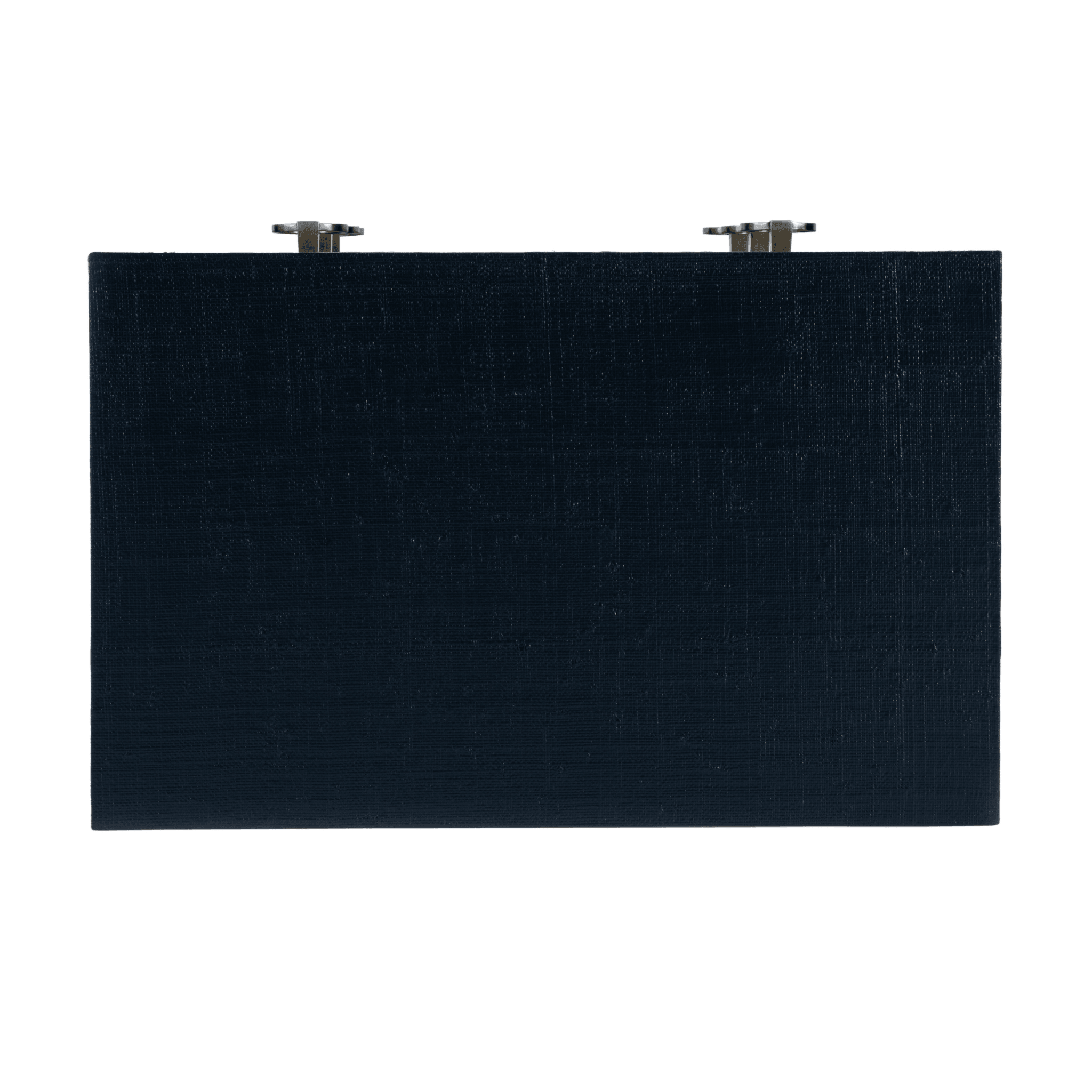 Coastal Navy Saguran Raffia Three Drawer Nightstand - Stylish Bedside Table for Bedroom, Living Room, or Guest Room Decor