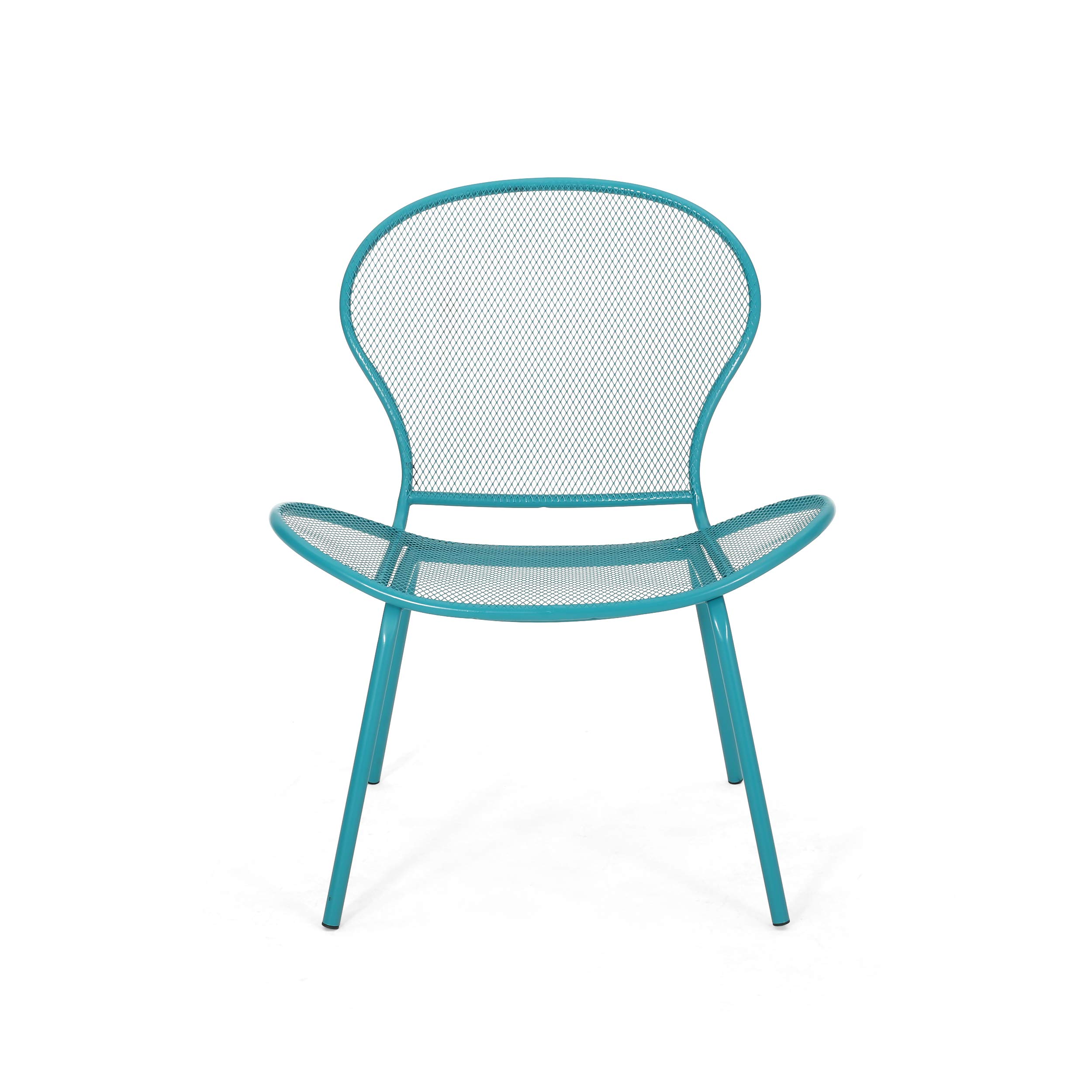 310352 Matte Teal Patio Dining Chairs - Outdoor Furniture Set for Garden, Poolside & Backyard Entertaining | Great Deal Furniture