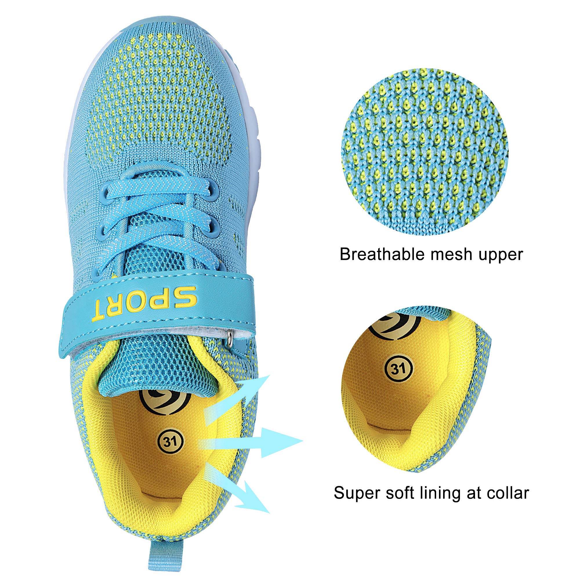 MAYZERO Kids Tennis Shoes - Breathable Lightweight Running & Walking Sneakers for Boys and Girls - Perfect for School, Sports, and Outdoor Activities
