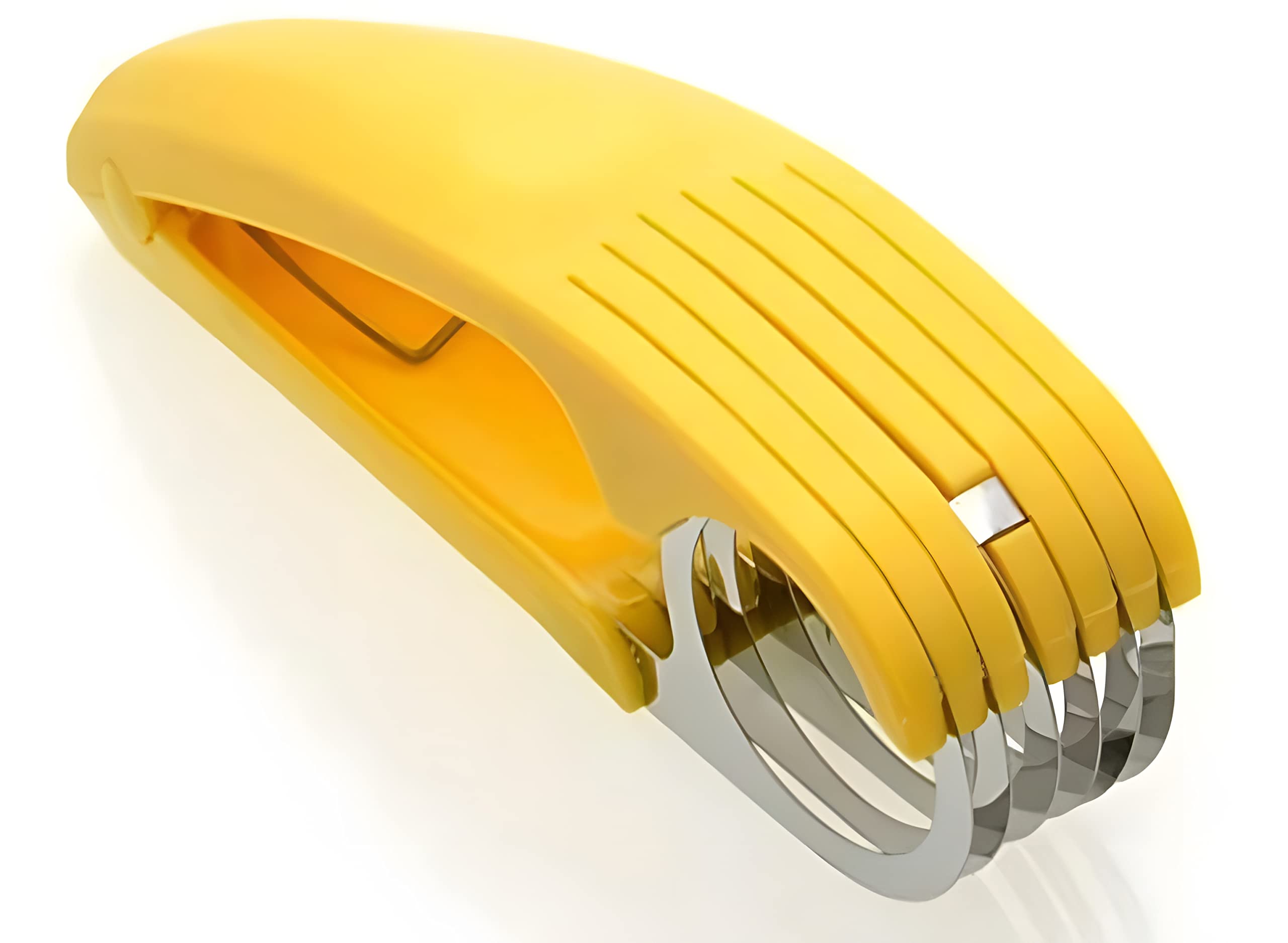 Premium Banana Slicer - Stainless Steel Banana Cutter for Perfect Even Slices | Safe Kitchen Gadget for Kids & Adults | Ideal for Smoothies, Fruit Salads, Yogurt Toppings & Meal Prep | Perfect for Breakfast, School Lunches & Healthy Snacking
