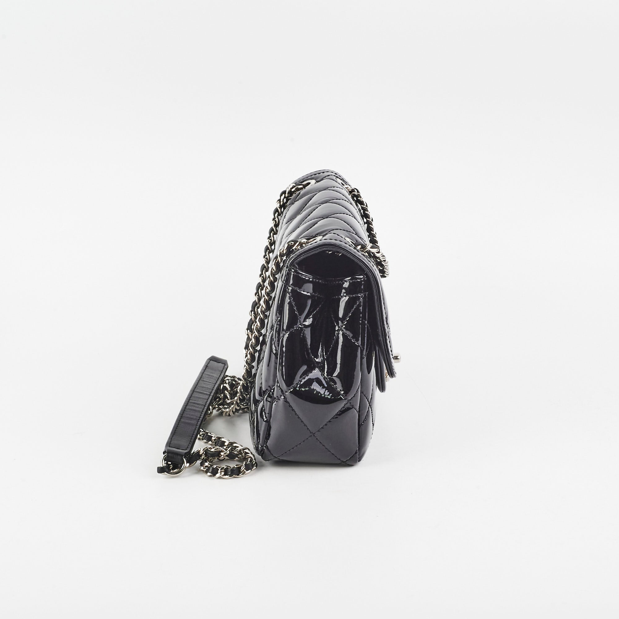Chanel Patent Leather Seasonal Flap Bag Black - Luxury Designer Handbag for Women, Perfect for Evening Parties & Special Occasions