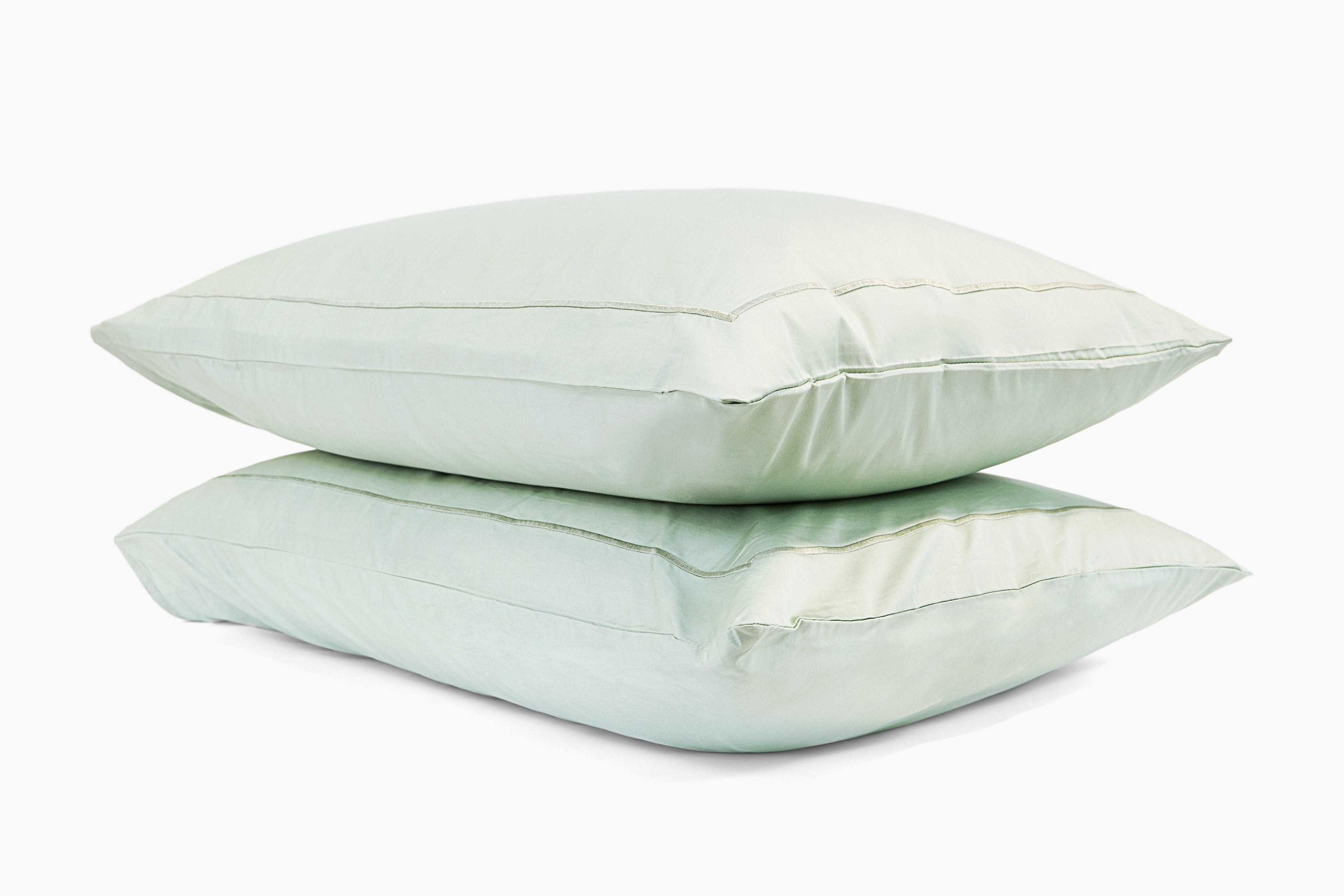 Premium Bourdon Seafoam King Size Pillowcases Set - 100% Cotton Soft Bedding for Luxurious Sleep - Perfect for Master Bedrooms, Guest Rooms & Hotels