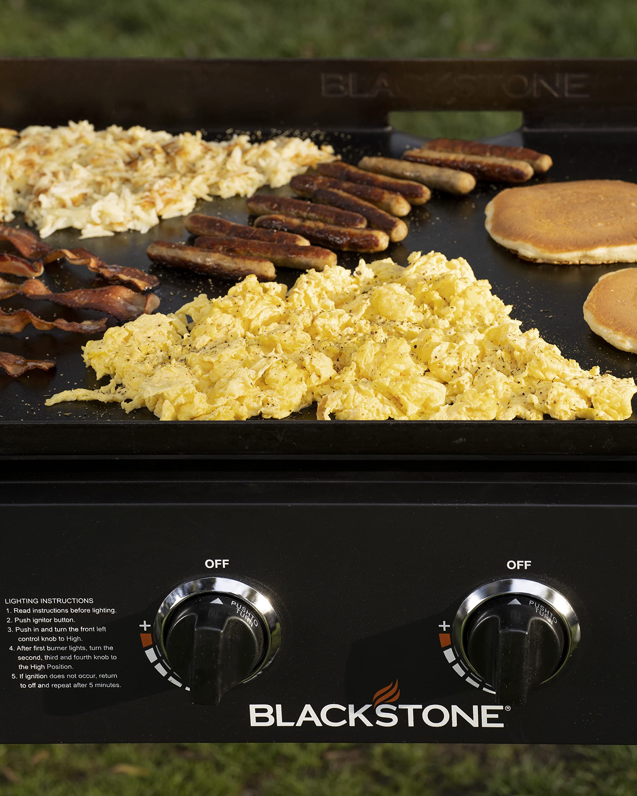 Blackstone 2149 36-Inch Outdoor Flat Top Gas Griddle with Hard Cover & High Shelves - Perfect for Backyard BBQs, Camping & Tailgating