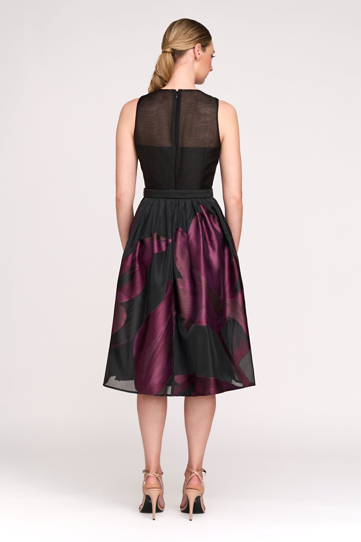 Ellis Midi Dress - Black Fig Floral Print Wrap Dress for Women | Elegant Summer Casual & Party Wear | Perfect for Date Nights, Weddings & Office Outfits