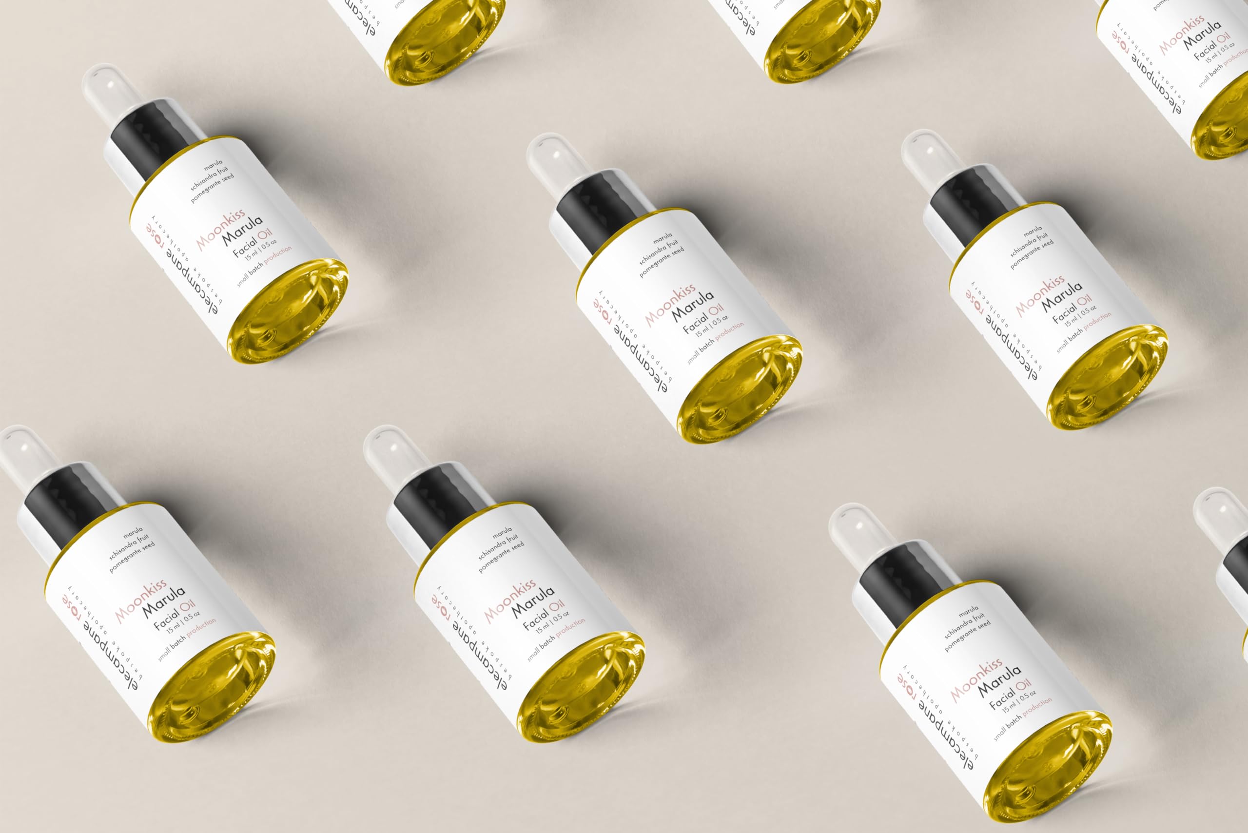 Elecampane Rose Moonkiss Marula Facial Oil - Organic Anti-Aging Face Serum for Dry Skin - Night Repair & Hydration Treatment - Perfect for Skincare Routine & Glowing Complexion
