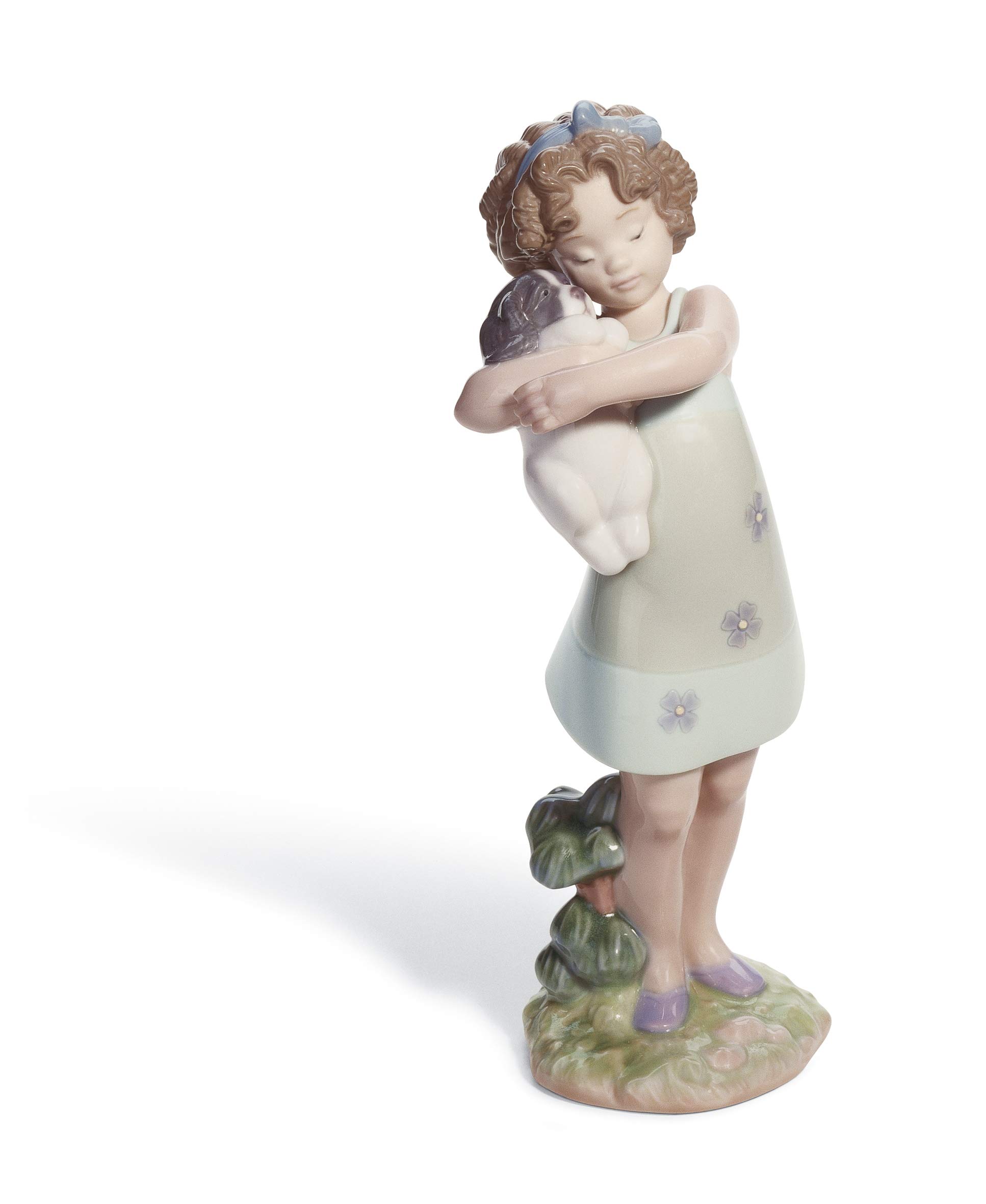 LLADRÓ Learning to Care Girl Figurine - Handcrafted Porcelain Collectible Statue for Home Decor & Gift Giving | Perfect for Display in Living Rooms, Bedrooms, or as a Thoughtful Present