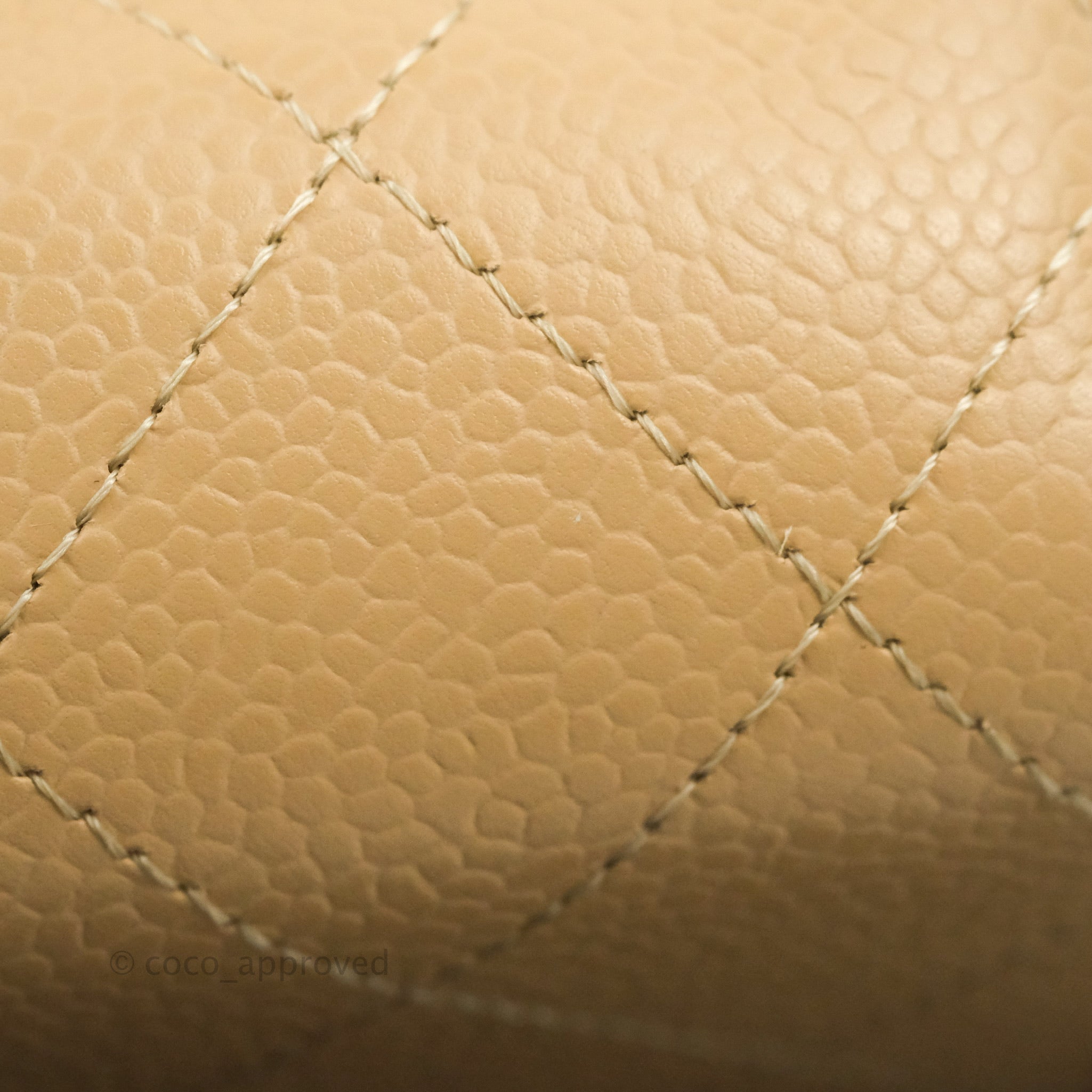 Chanel Classic Medium Flap Bag Quilted Beige Caviar Leather with Gold Hardware - Luxury Crossbody Purse for Women, Perfect for Work, Date Night & Special Occasions