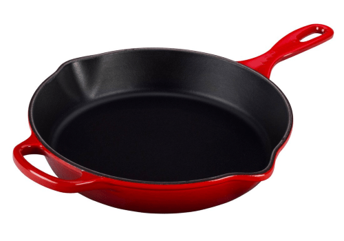 Le Creuset 10-Inch Cast Iron Skillet - Premium Enameled Cookware for Searing, Baking & Frying - Perfect for Stovetop, Oven & Outdoor Cooking