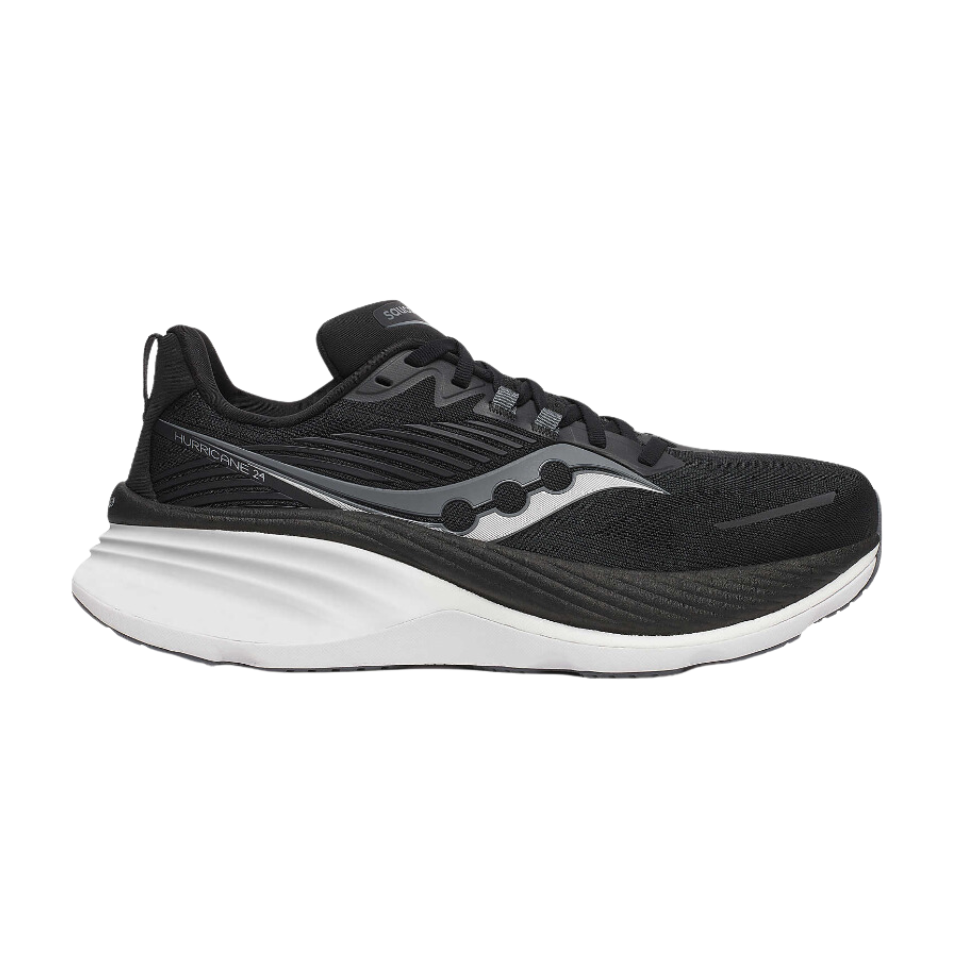 Men's Hurricane 24 Running Shoes - Wide Width Black/Carbon for Trail Running & Outdoor Jogging