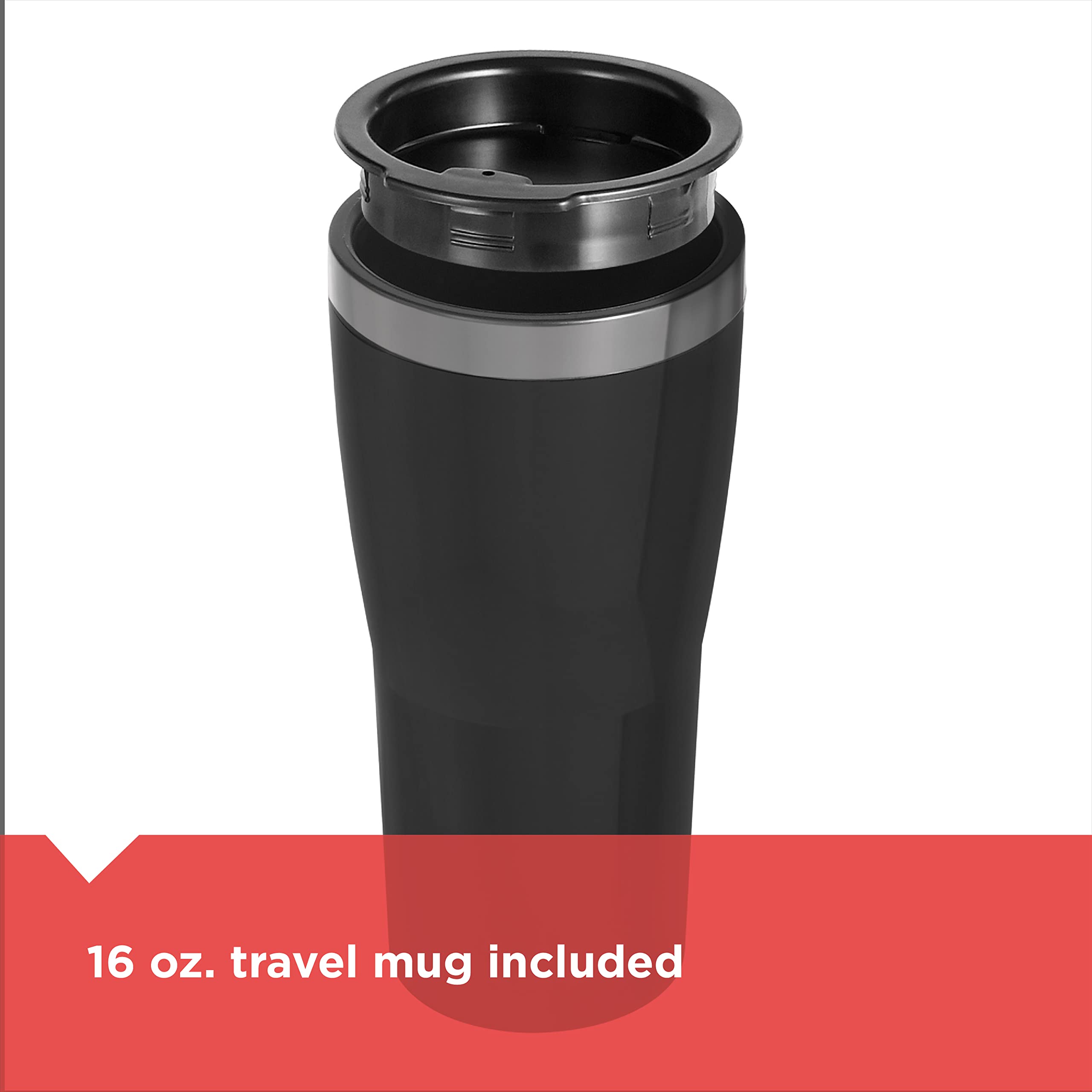 BLACK+DECKER CM618 Single Serve Coffee Maker for Home & Office - Fast Brewing, Compact Design, Black - Perfect for Small Spaces & Quick Coffee Breaks