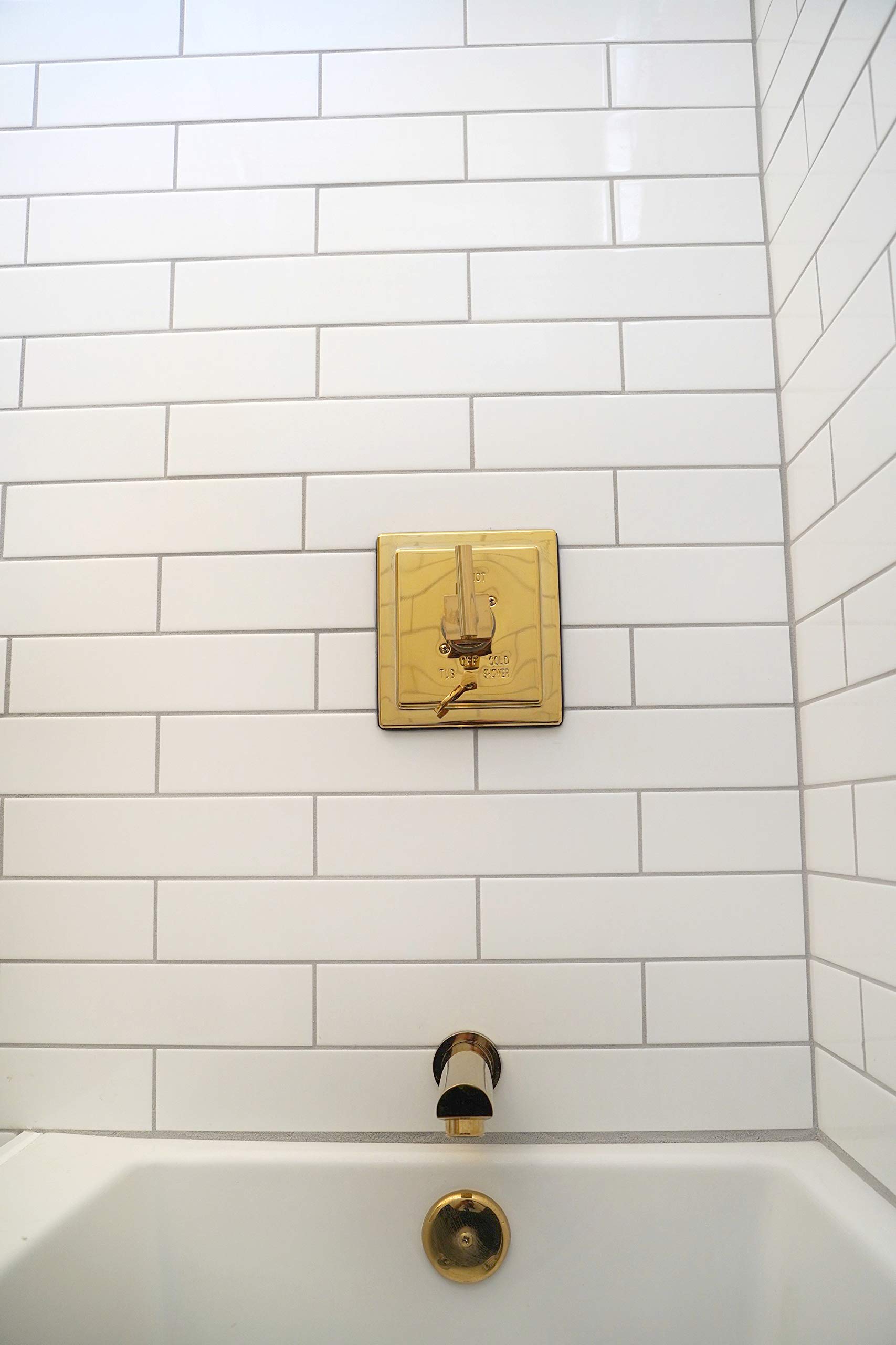 Kingston Brass KB86520CQL Claremont 6-Inch Tub and Shower Faucet in Polished Brass - Perfect for Bathroom Renovation & Luxury Spa Experience