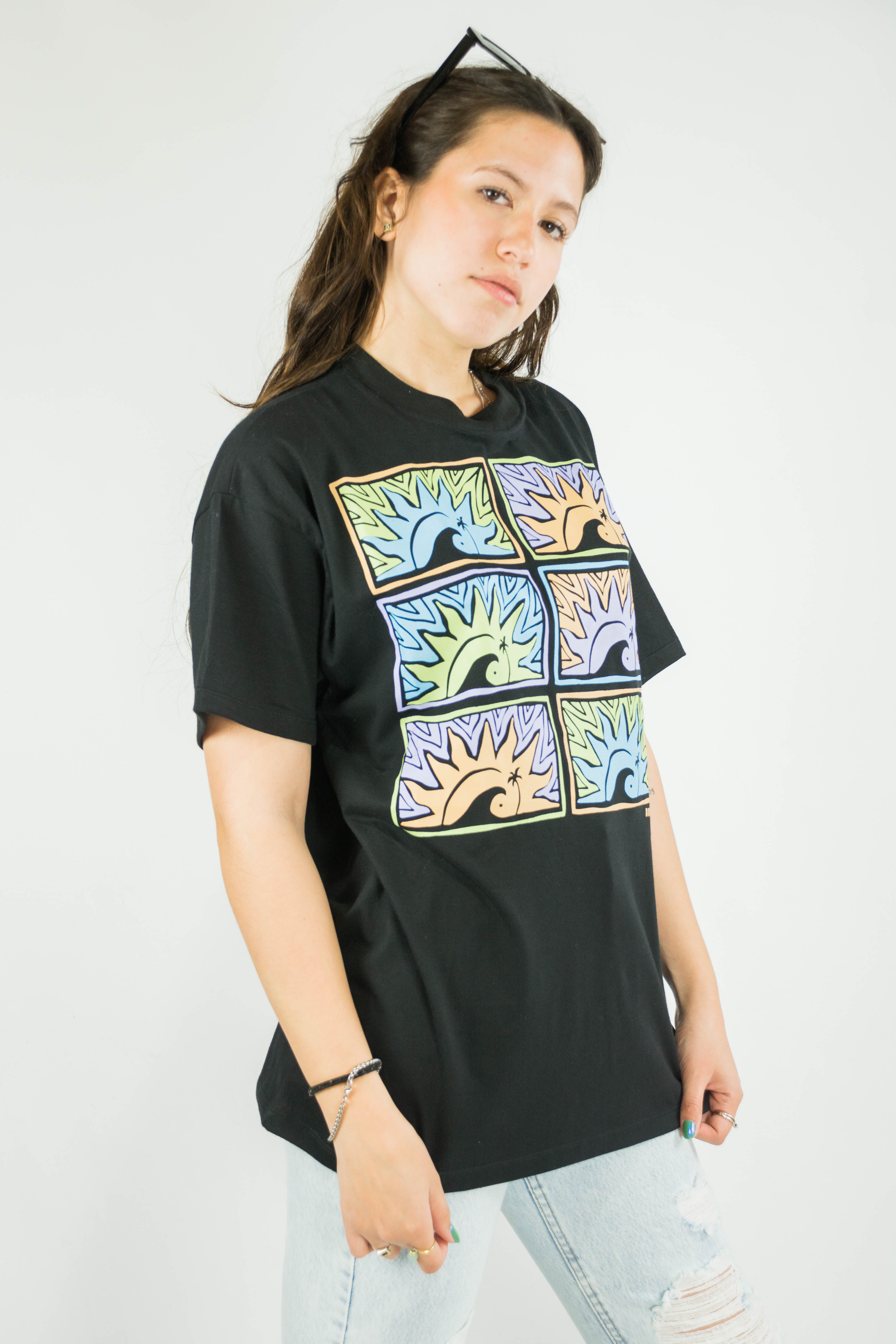 ROXY Women's Sunny Daze Oversized T-Shirt - Casual Loose Fit Cotton Tee for Beach, Surfing & Summer Outfits