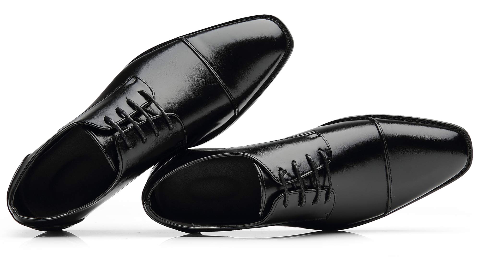 Men's Classic Wingtip Oxford Dress Shoes - Formal Cap-Toe Lace-Up Shoes for Business, Weddings & Special Occasions