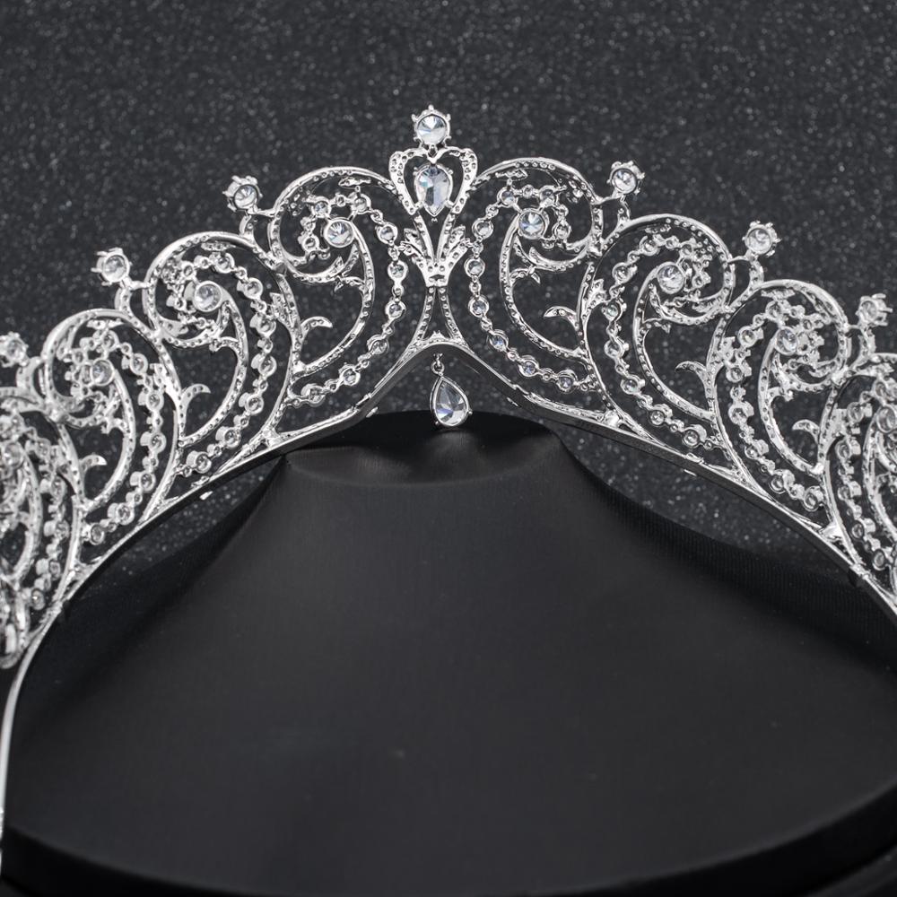 Elegant Essex Tiara - Cubic Zirconia Wedding Crown for Brides, Princess Royal Headpiece CH10296 | Perfect for Bridal Showers, Weddings & Pageants