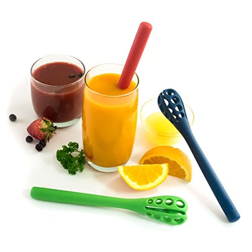 Norpro Heat-Resistant Aerating Whisk Stick - Red Kitchen Utensil for Baking, Mixing & Whisking - Perfect for Cake Batter, Eggs, Sauces & Creams