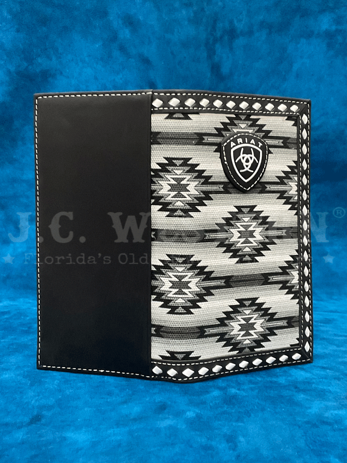 Ariat A3558801 Men's Diamond Lacing Southwestern Rodeo Wallet - Genuine Leather Bifold Wallet for Cowboy & Western Enthusiasts - Perfect for Rodeo, Ranch Work & Everyday Carry